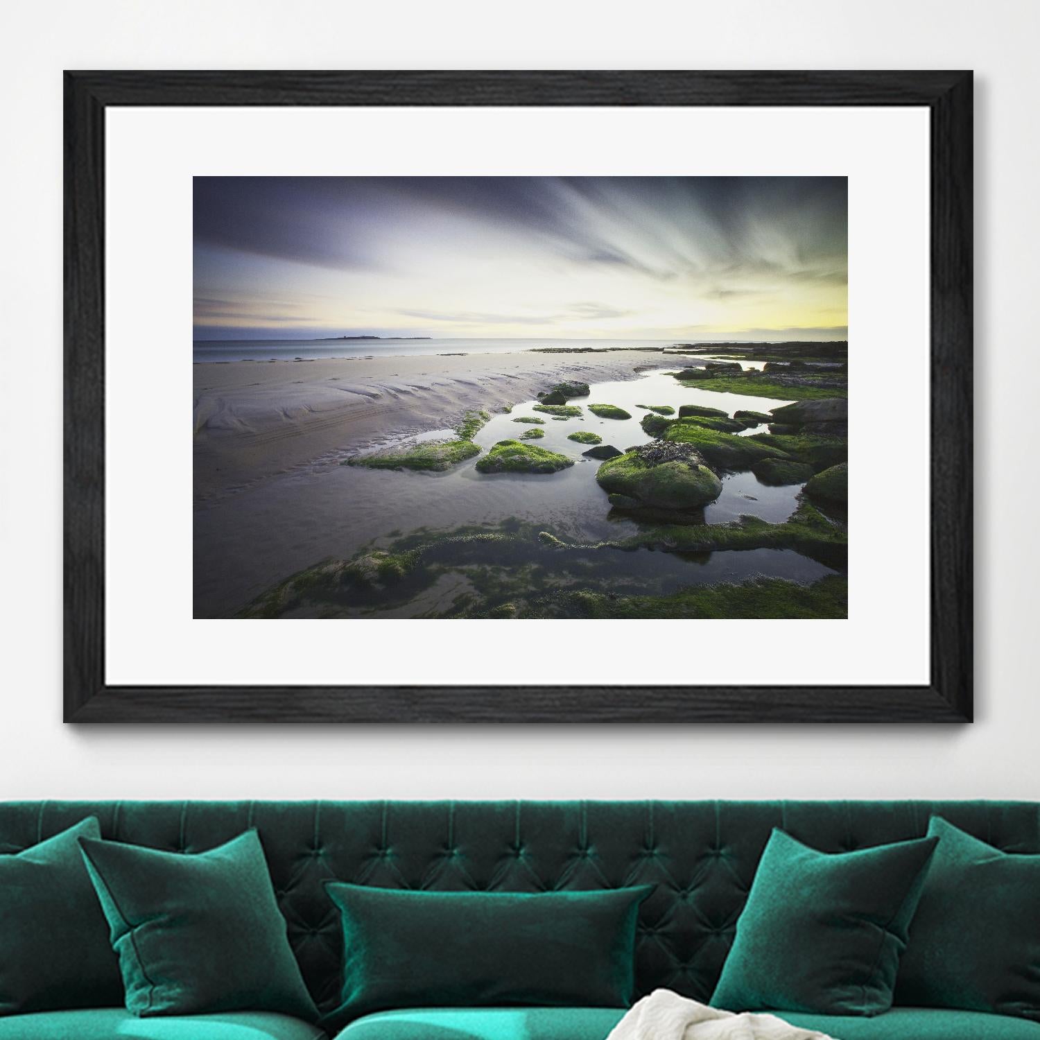 Cooper - Dawn over Seahouses Beach by 1X on GIANT ART - grey photo art