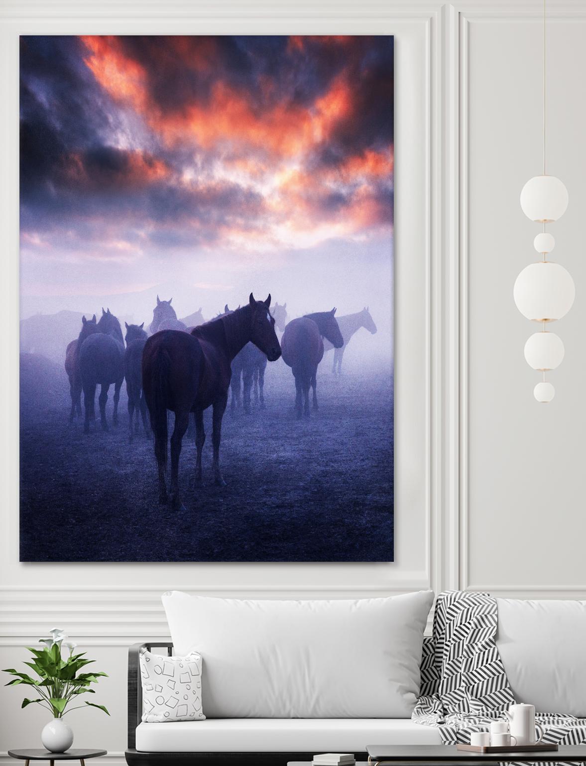 Cevik - Wild Horses by 1X on GIANT ART - pink animals