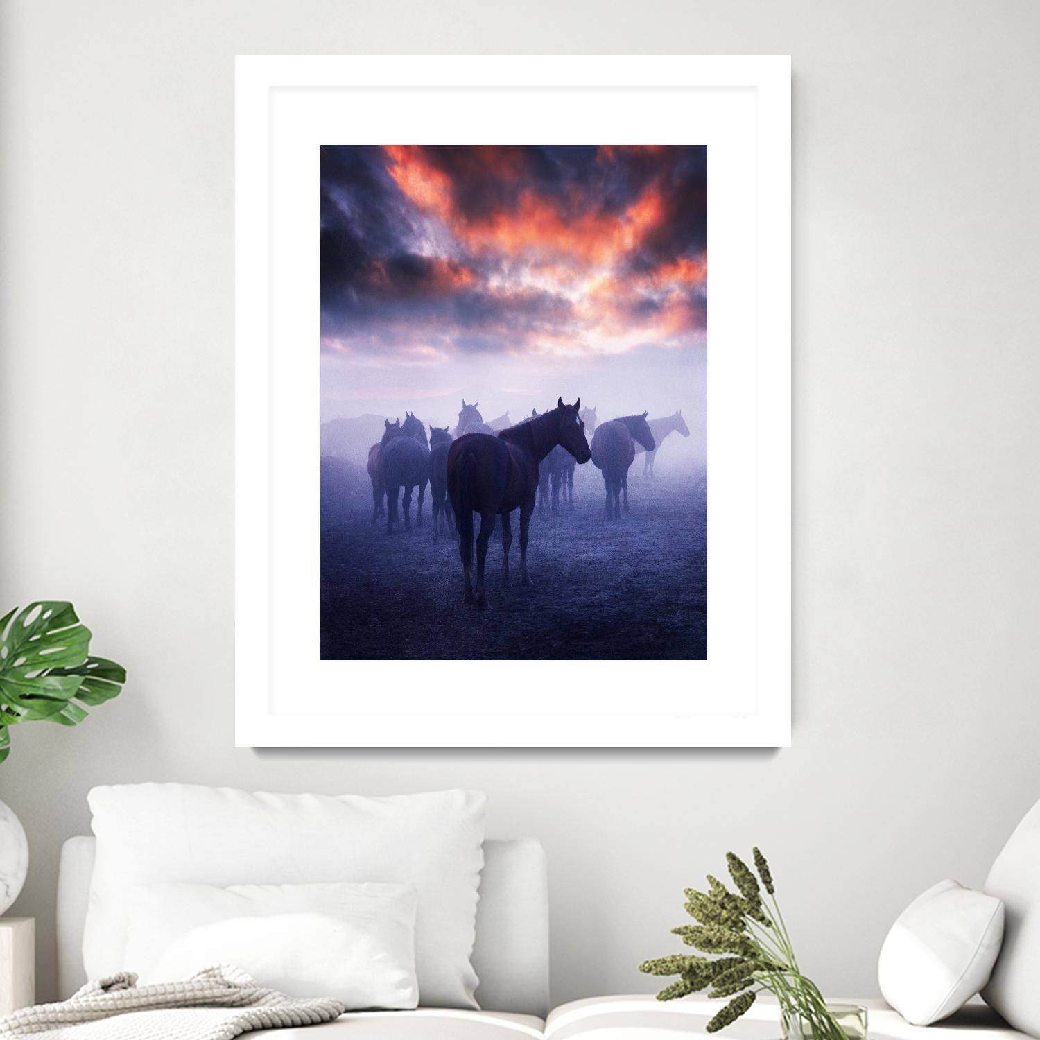 Cevik - Wild Horses by 1X on GIANT ART - pink animals