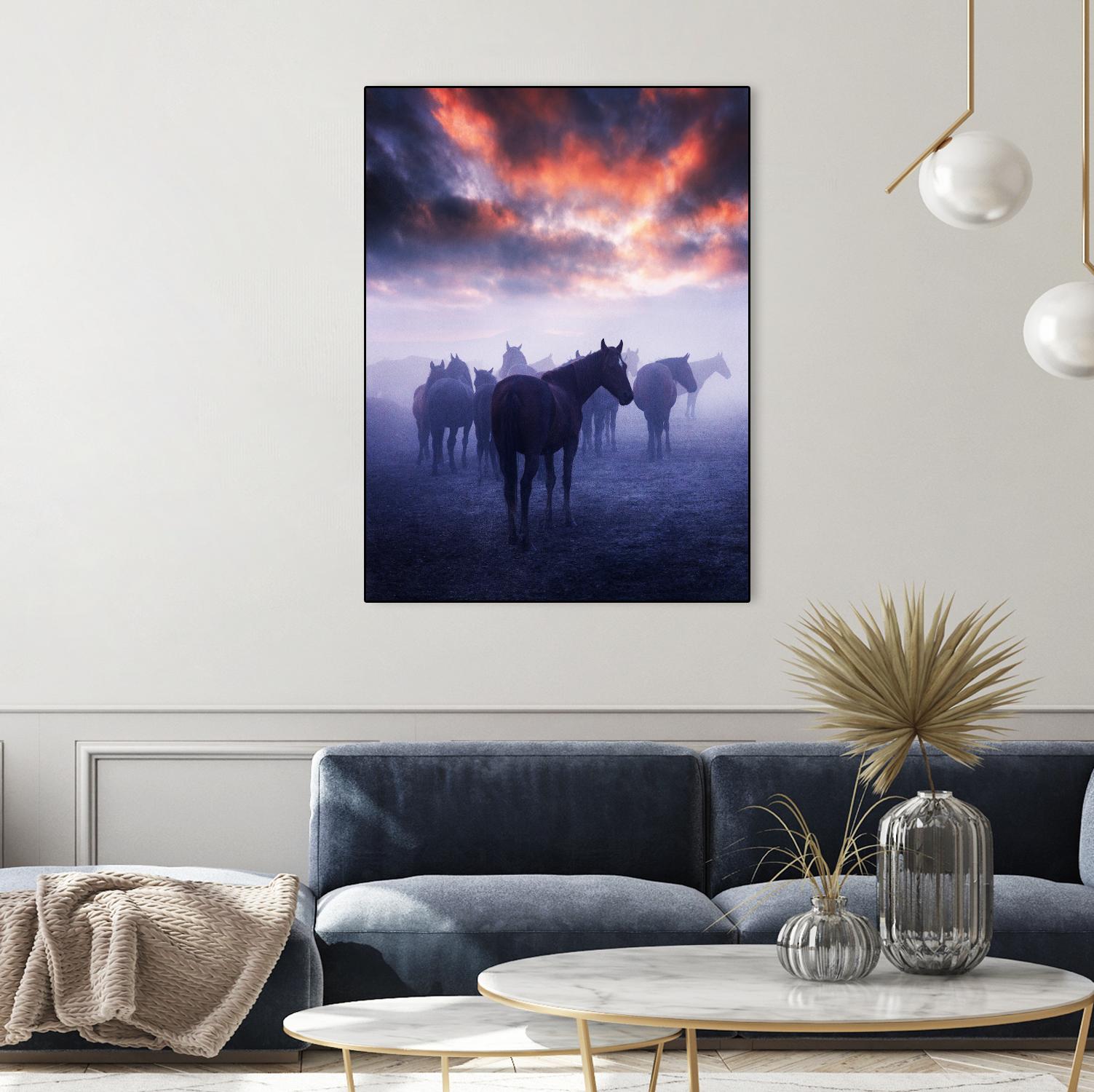 Cevik - Wild Horses by 1X on GIANT ART - pink animals