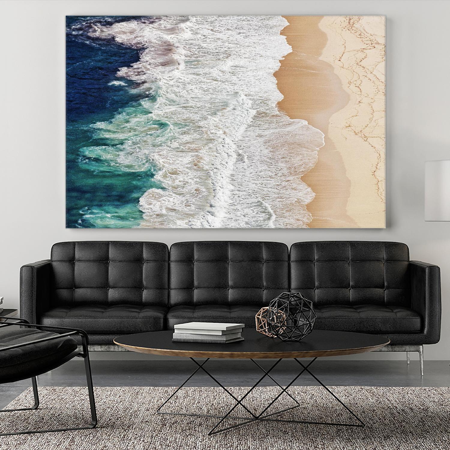 Feldtkeller - Where the Ocean Ends by 1X on GIANT ART - beige landscape drone view