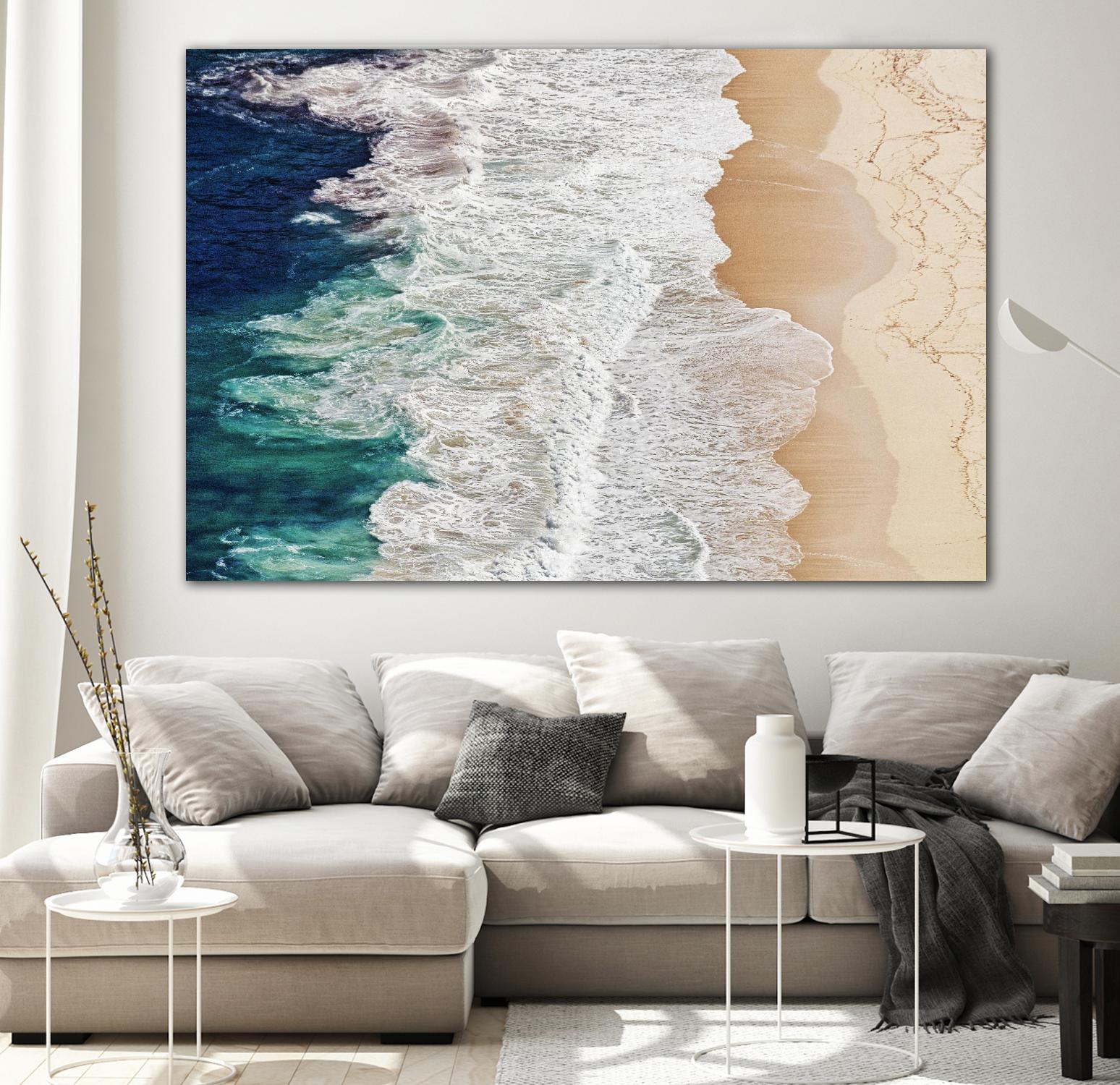 Feldtkeller - Where the Ocean Ends by 1X on GIANT ART - beige landscape drone view