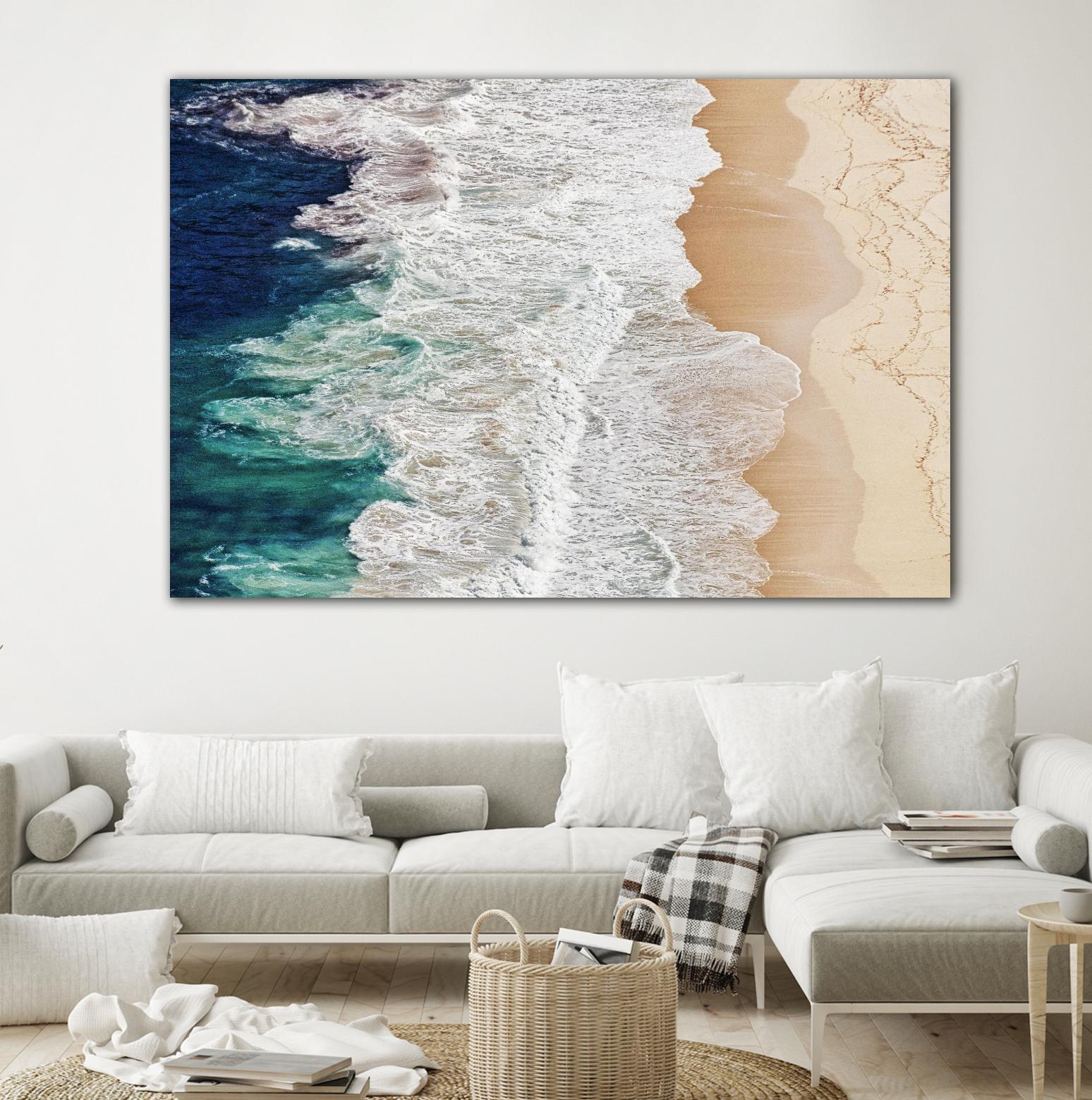 Feldtkeller - Where the Ocean Ends by 1X on GIANT ART - beige landscape drone view