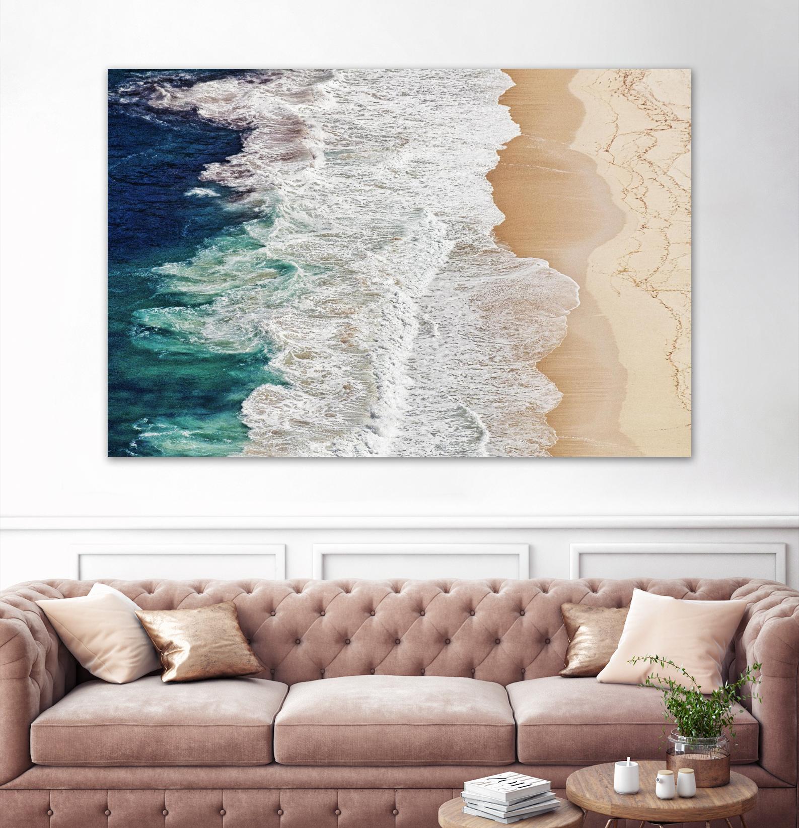 Feldtkeller - Where the Ocean Ends by 1X on GIANT ART - beige landscape drone view