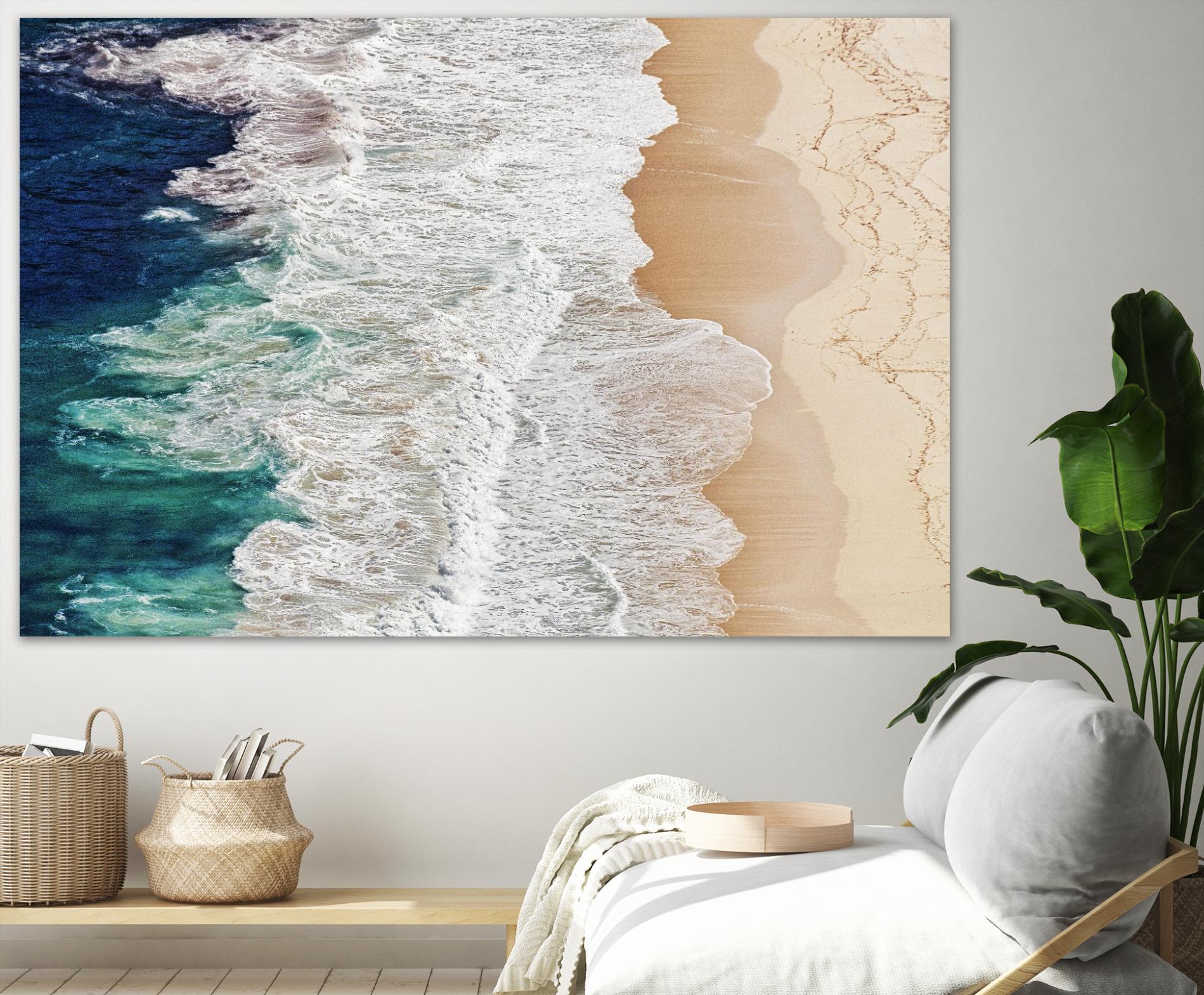 Feldtkeller - Where the Ocean Ends by 1X on GIANT ART - beige landscape drone view