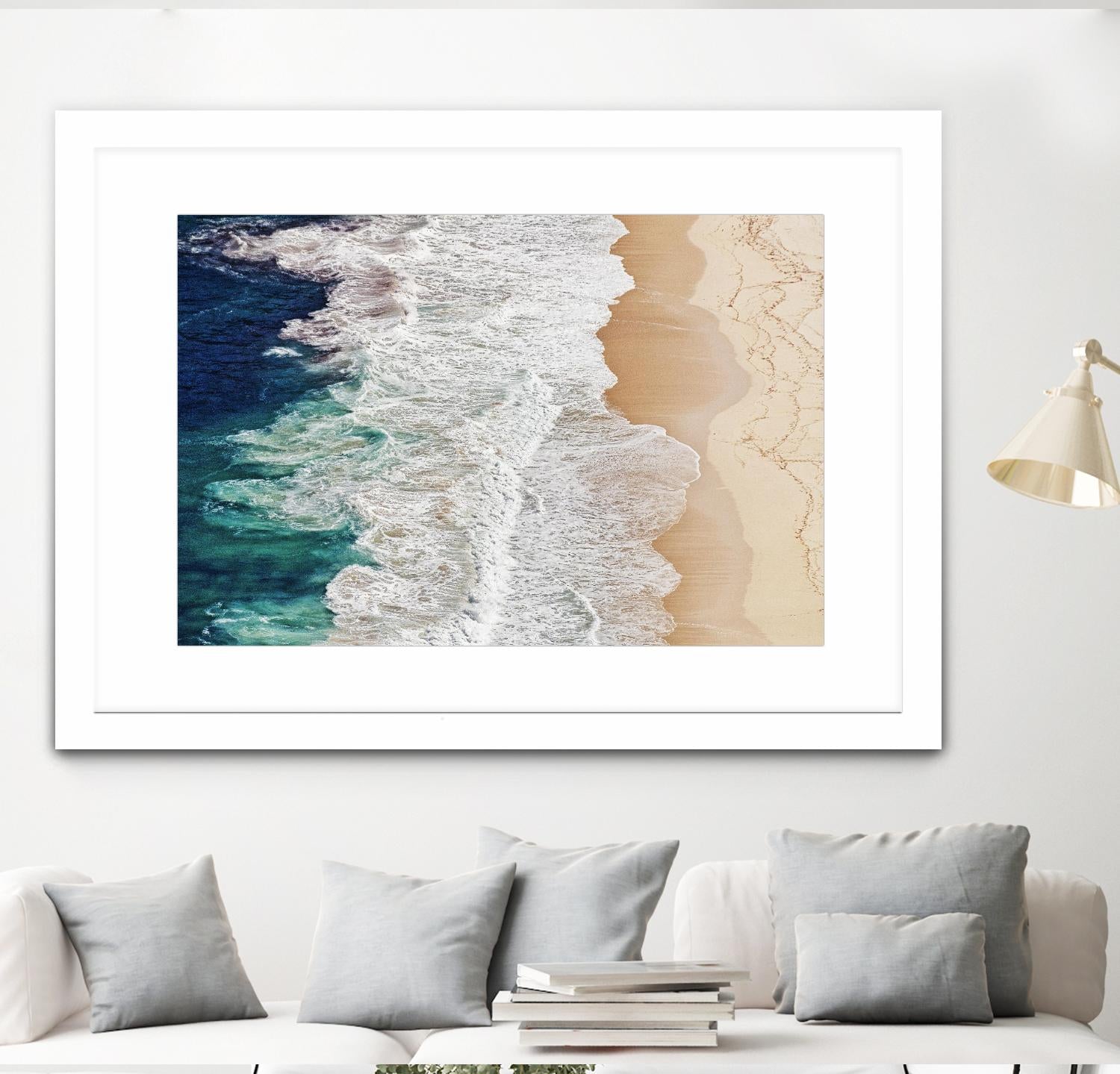 Feldtkeller - Where the Ocean Ends by 1X on GIANT ART - beige landscape drone view