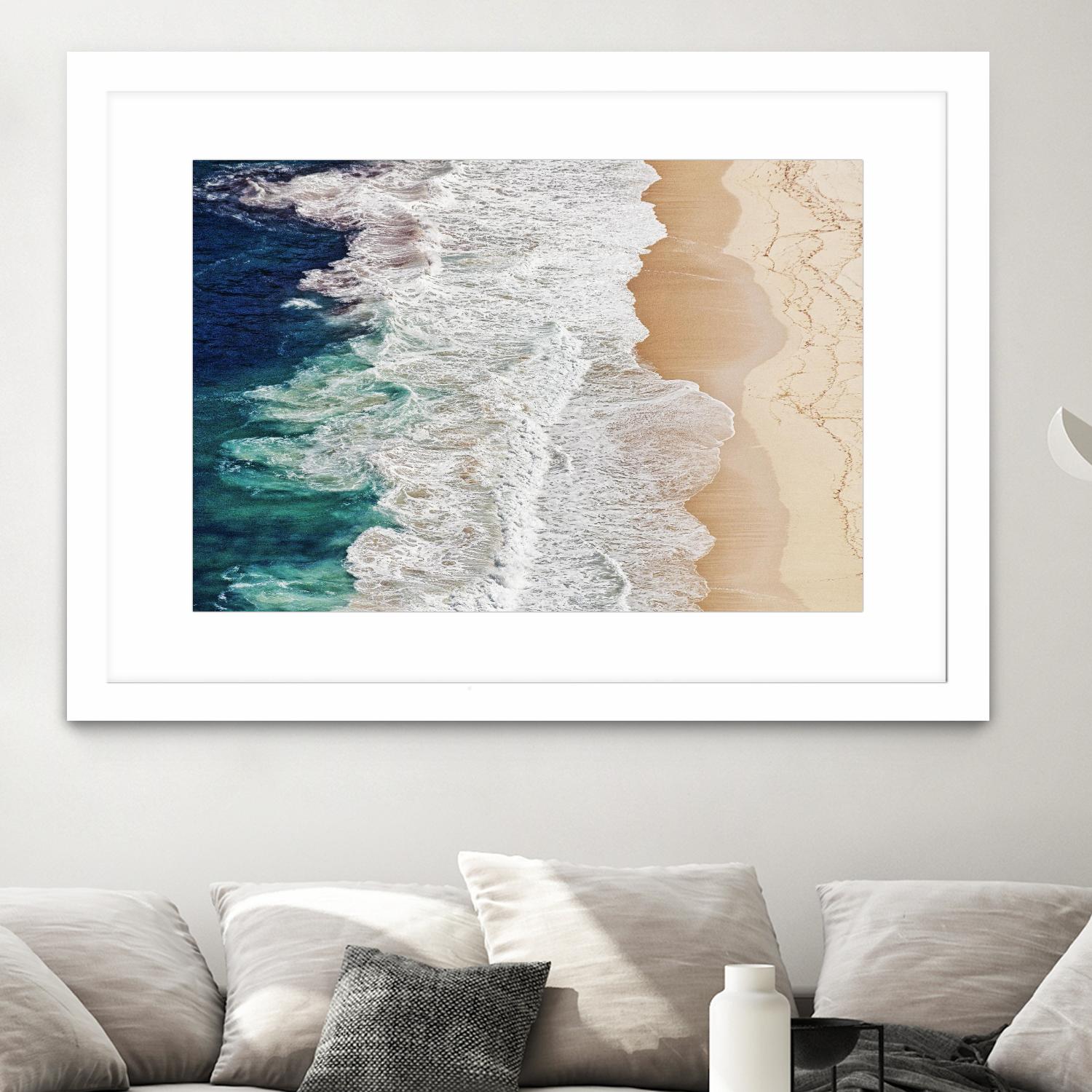 Feldtkeller - Where the Ocean Ends by 1X on GIANT ART - beige landscape drone view