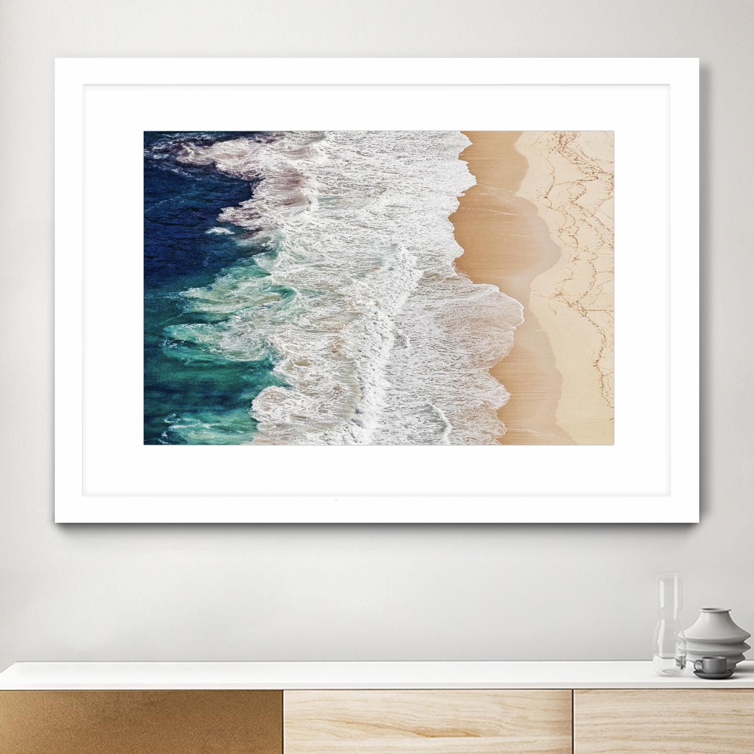 Feldtkeller - Where the Ocean Ends by 1X on GIANT ART - beige landscape drone view