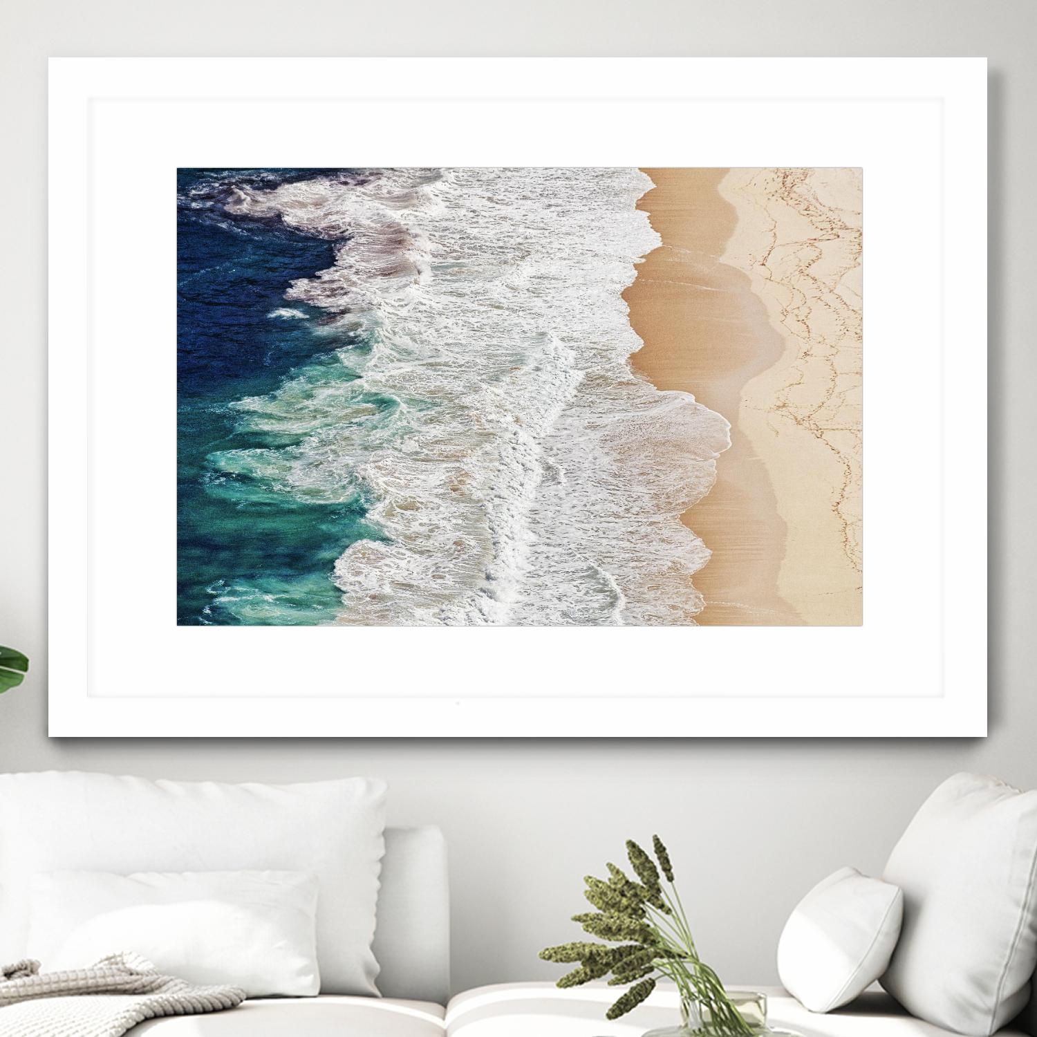 Feldtkeller - Where the Ocean Ends by 1X on GIANT ART - beige landscape drone view