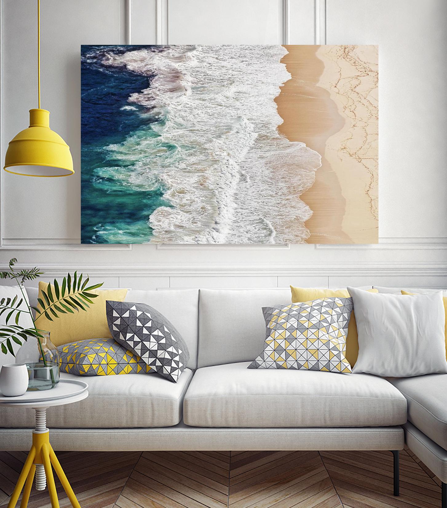 Feldtkeller - Where the Ocean Ends by 1X on GIANT ART - beige landscape drone view