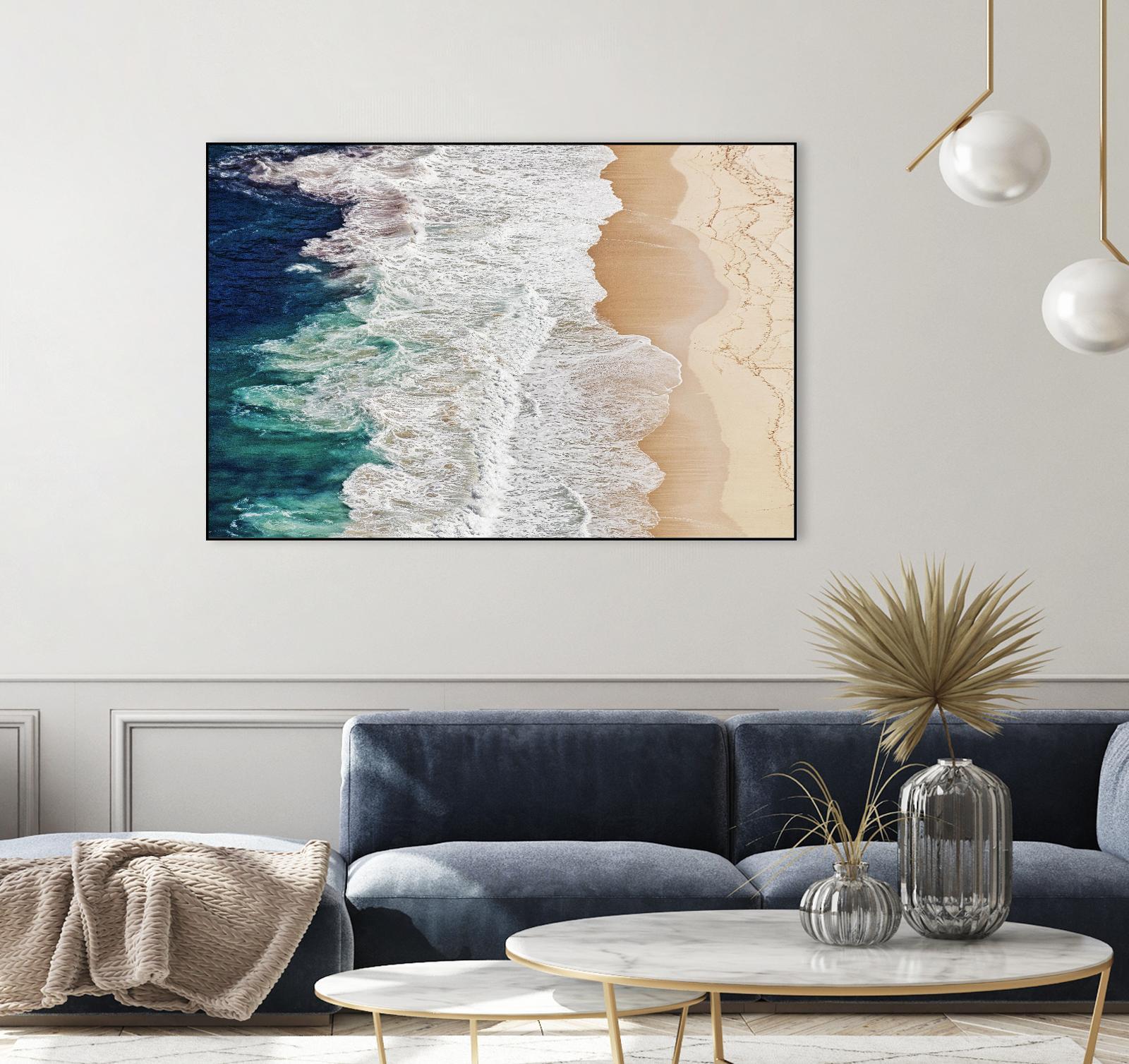 Feldtkeller - Where the Ocean Ends by 1X on GIANT ART - beige landscape drone view