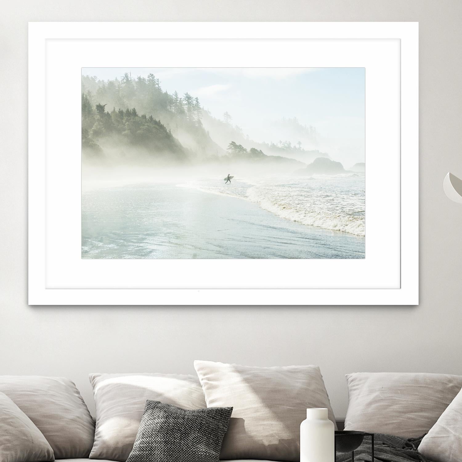 Suhrie - Catching the Morning Surf by 1X on GIANT ART - blue landscape