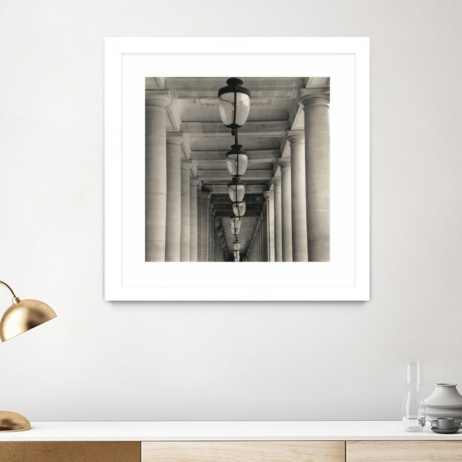 Corridor I by YK Studio on GIANT ART - black architectural perspective