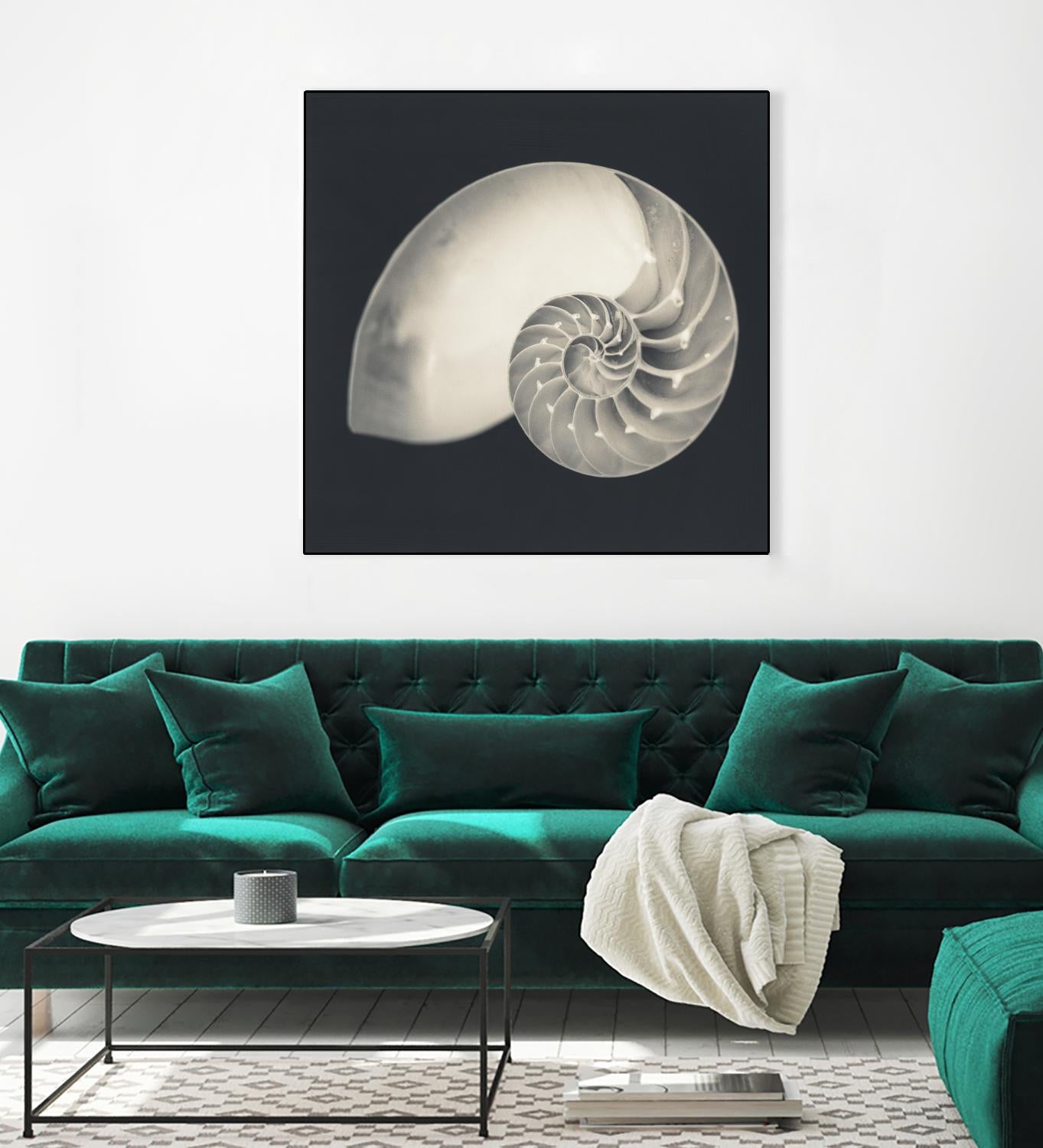 Shell I by YK Studio on GIANT ART - beige nautical