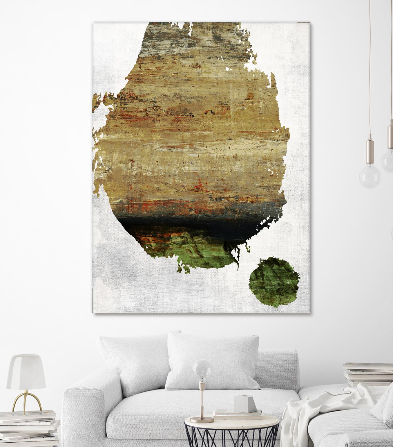 We Were Meant to Collide by Fiona Hoop on GIANT ART - green abstract