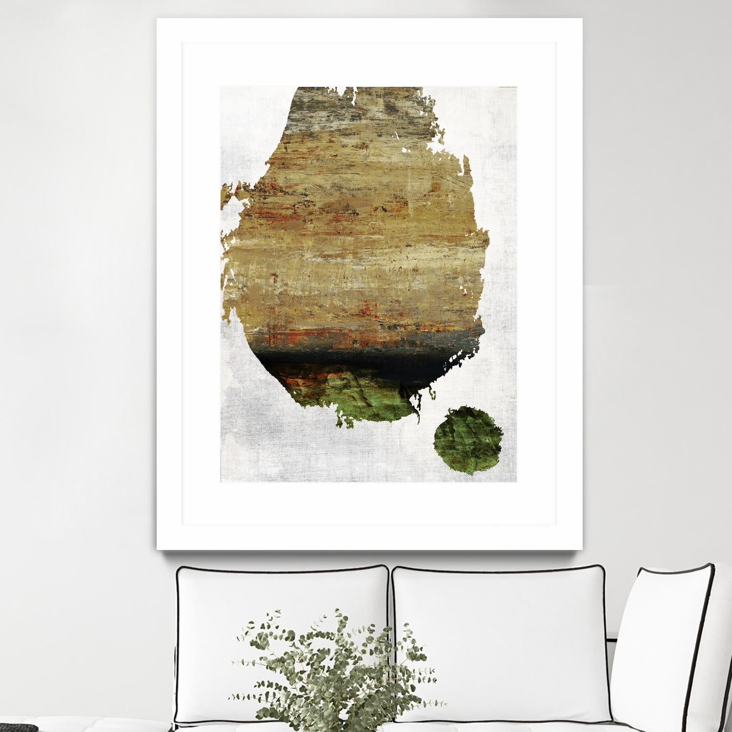 We Were Meant to Collide by Fiona Hoop on GIANT ART - green abstract