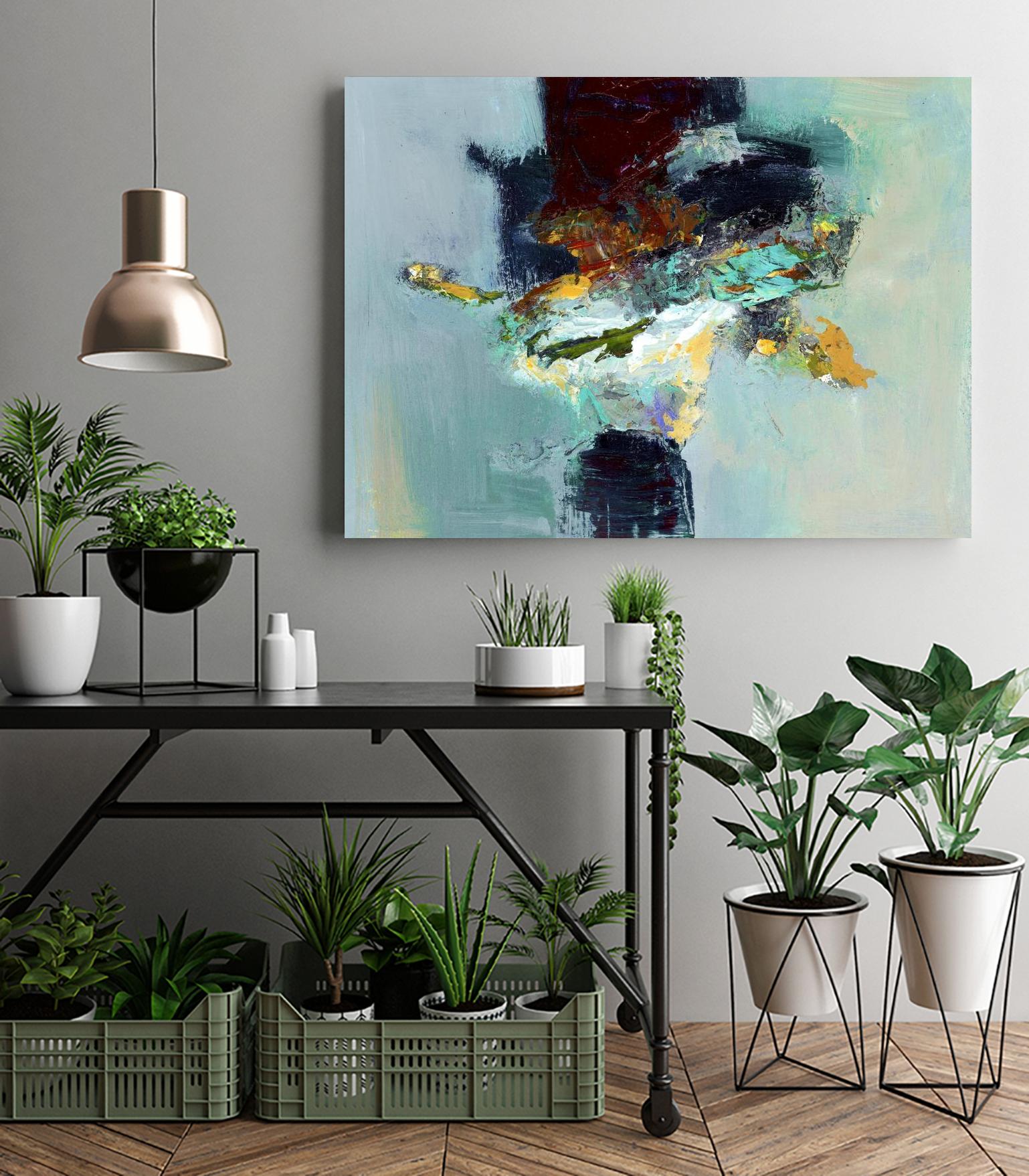 Stand by You by Fiona Hoop on GIANT ART - yellow abstract