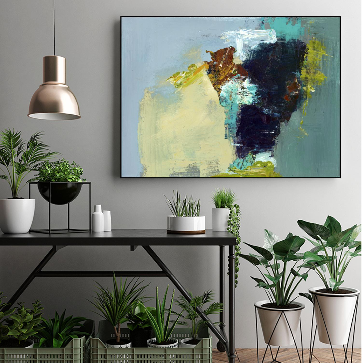 Absence by Fiona Hoop on GIANT ART - yellow abstract