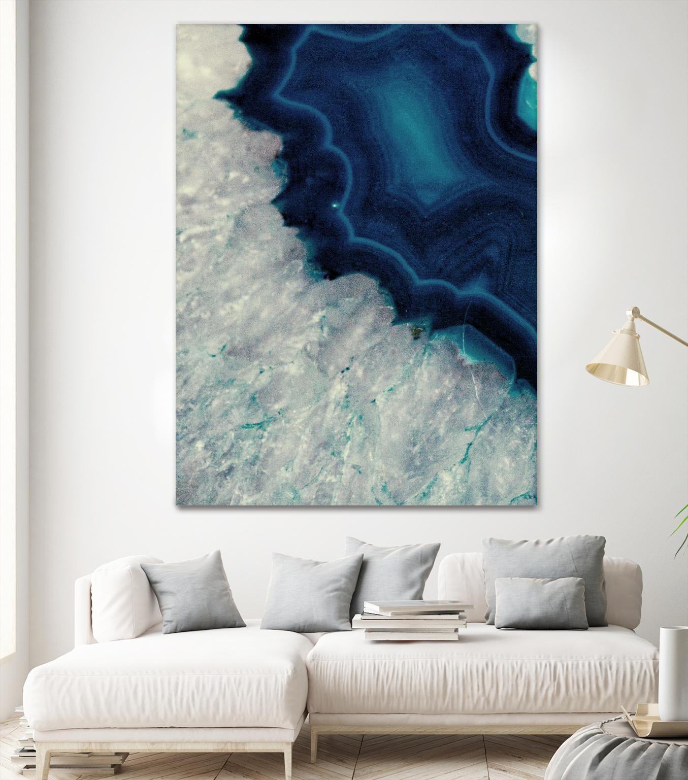 Up Close Blue Mineral I by Susan Bryant on GIANT ART - abstract