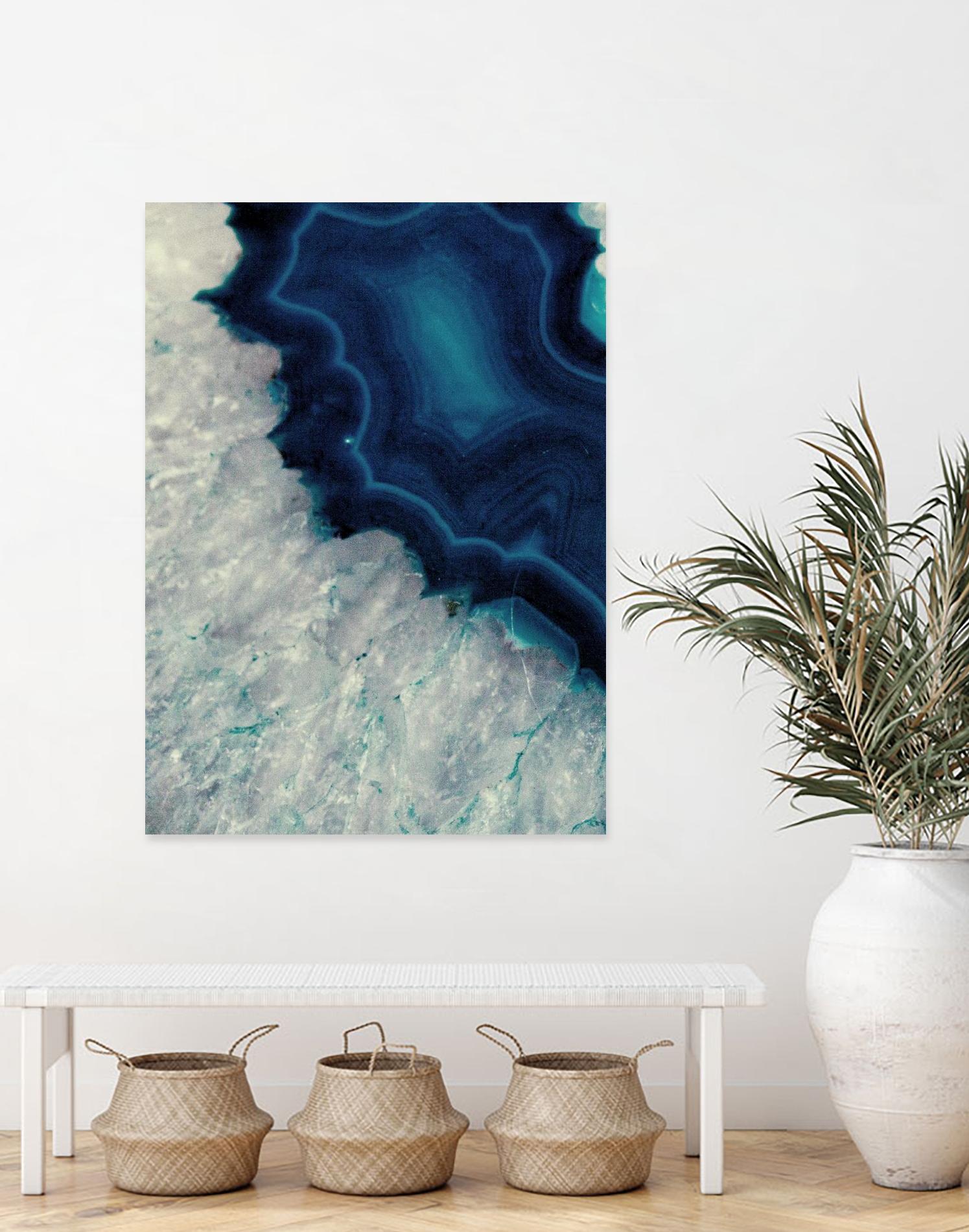Up Close Blue Mineral I by Susan Bryant on GIANT ART - abstract