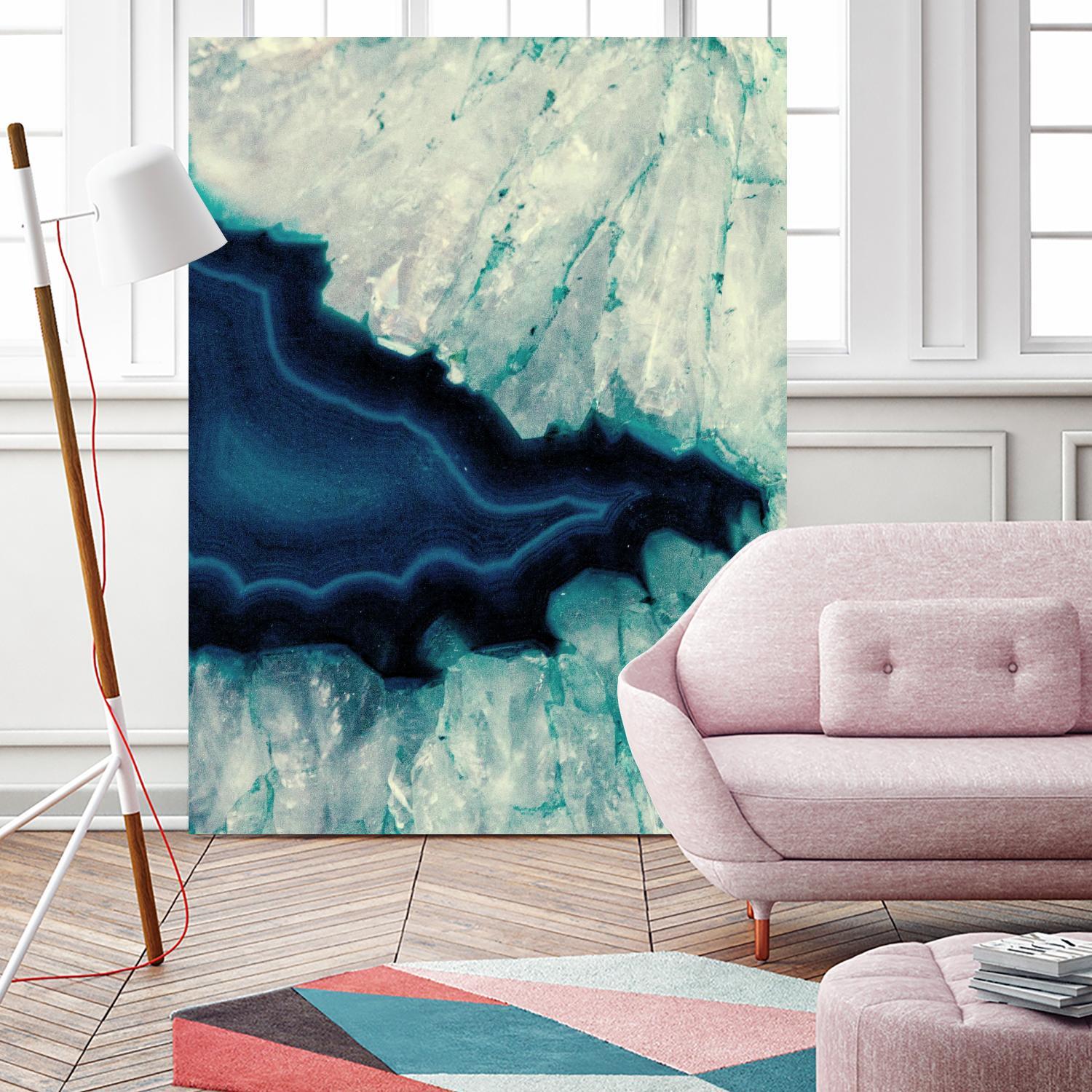 Up Close Blue Mineral II by Susan Bryant on GIANT ART - abstract