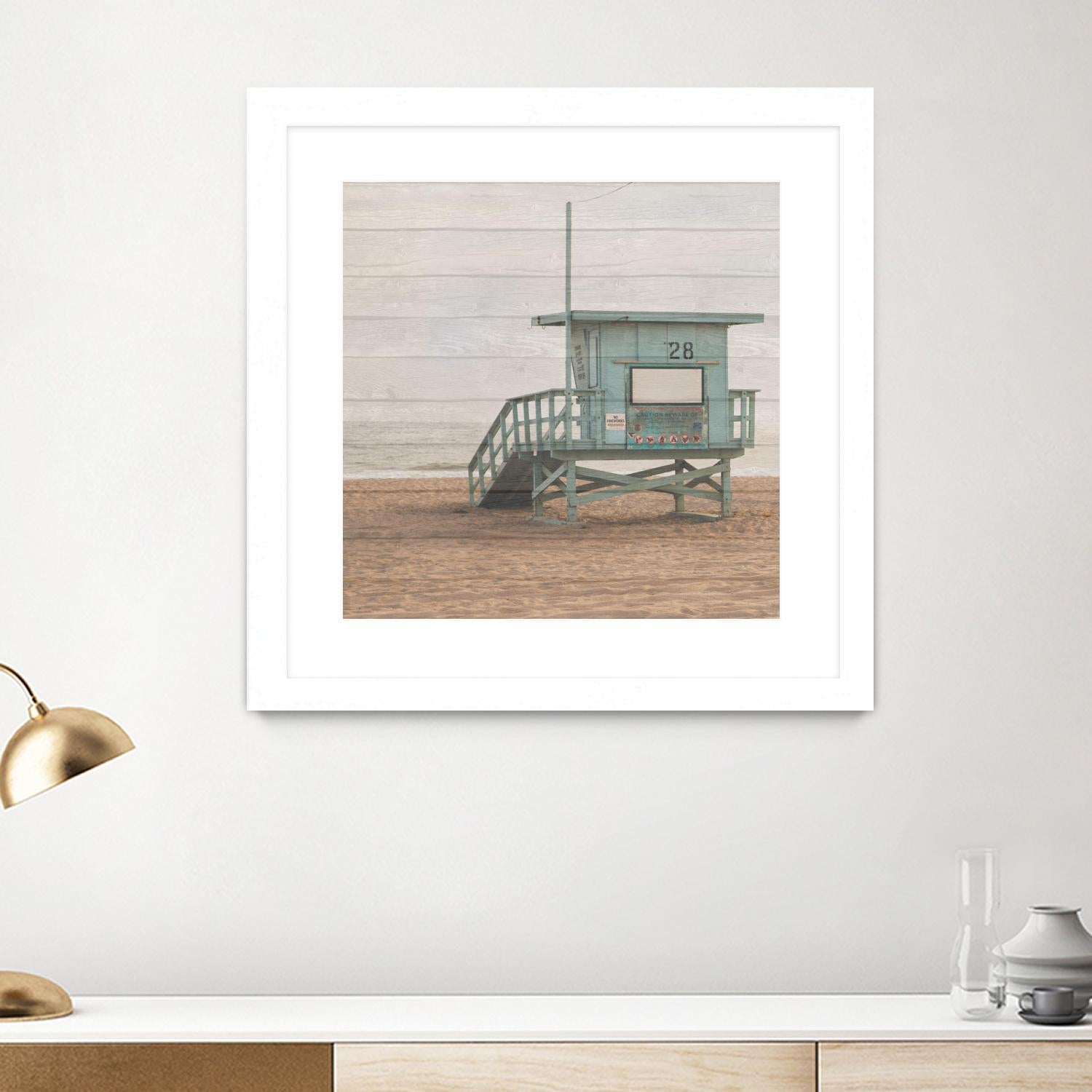 Whitewashed Lifeguard Stand by Susan Bryant on GIANT ART - coastal photography