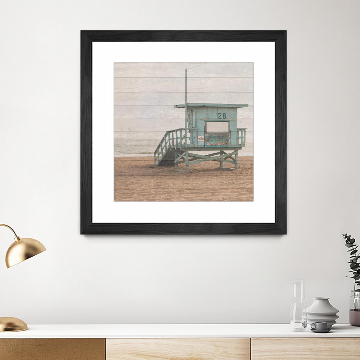 Whitewashed Lifeguard Stand by Susan Bryant on GIANT ART - coastal photography