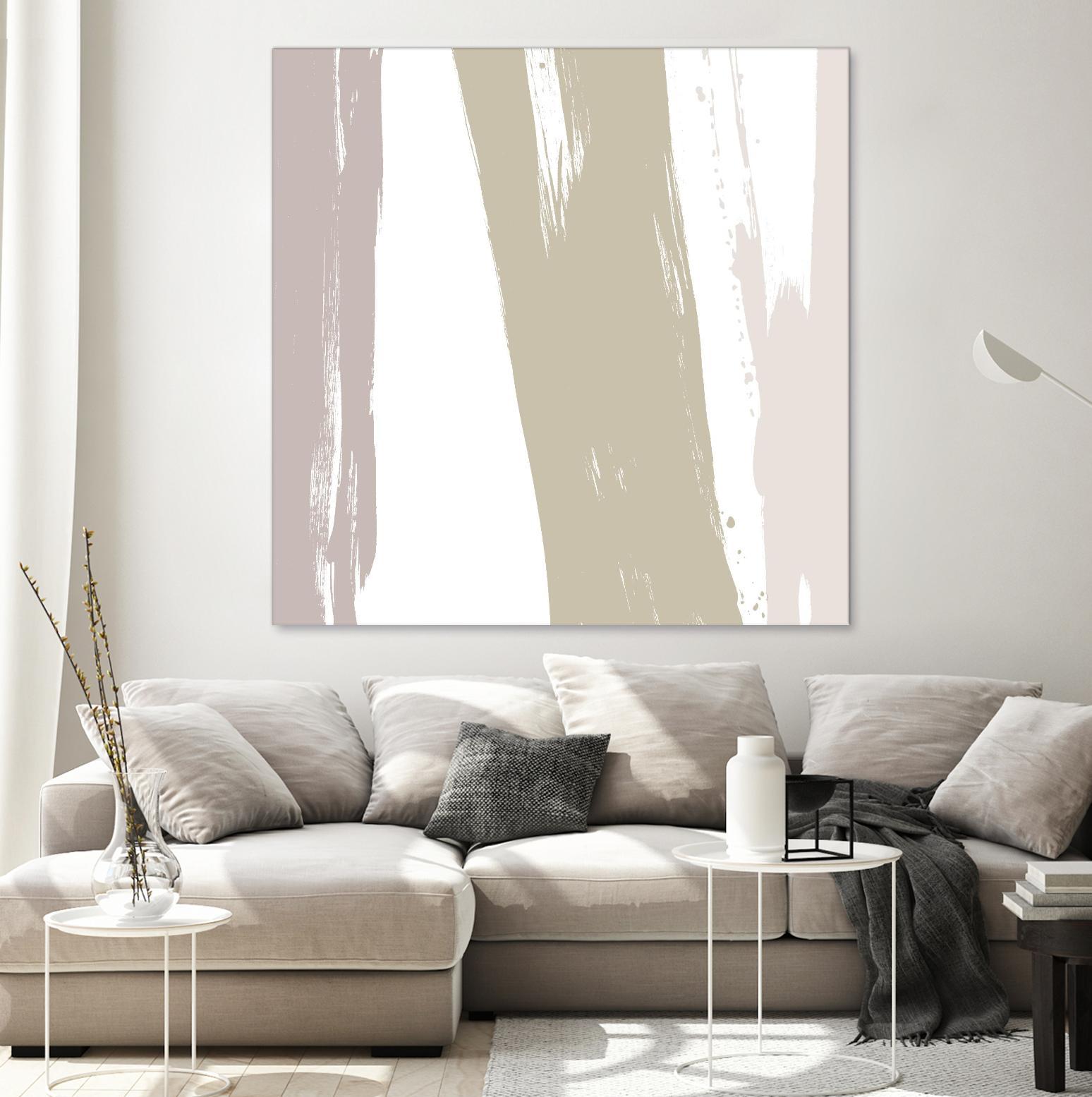 Gray Strokes I by Megan Morris on GIANT ART - abstract