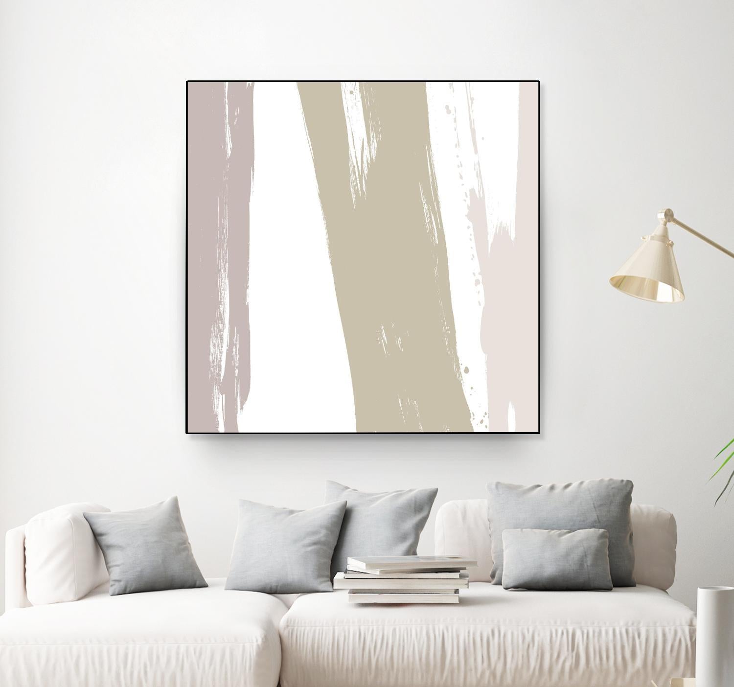 Gray Strokes I by Megan Morris on GIANT ART - abstract