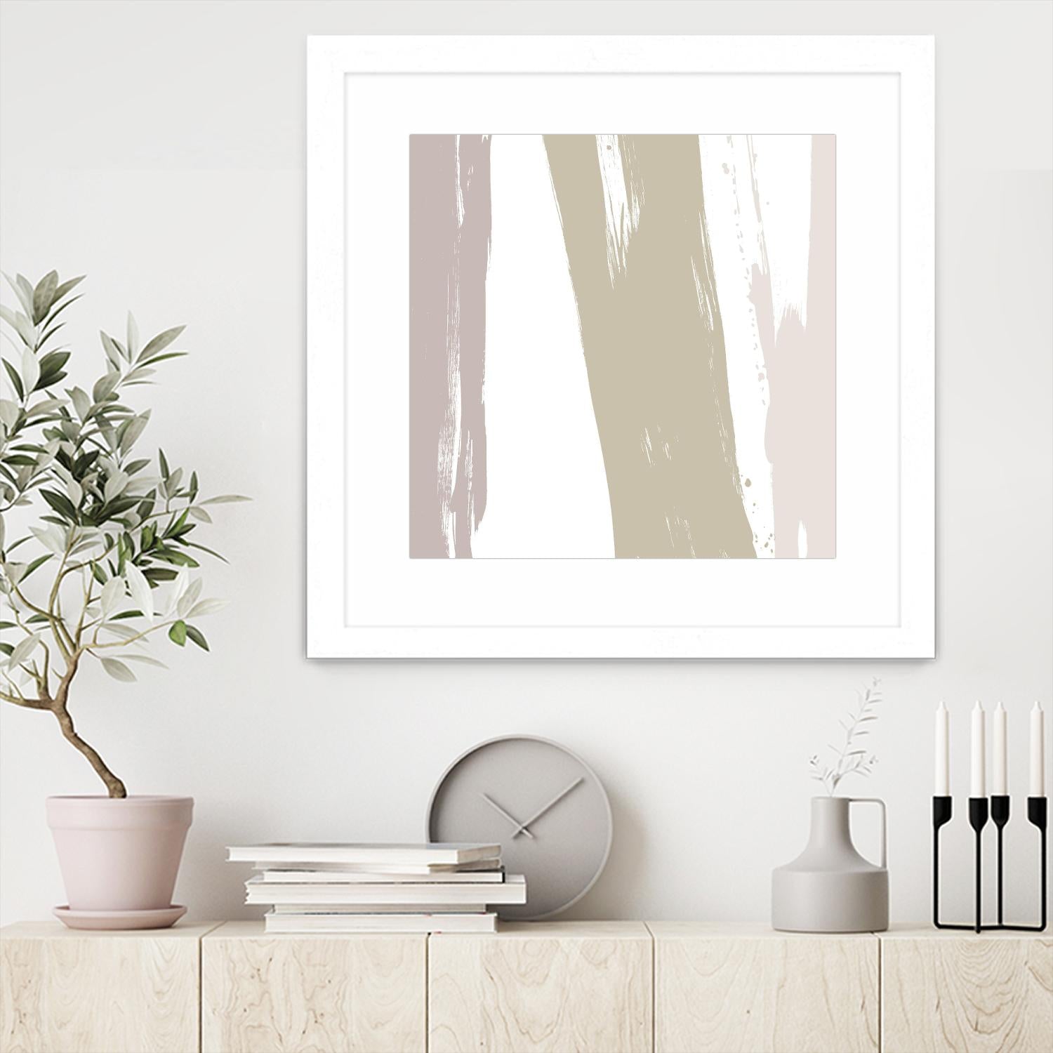 Gray Strokes I by Megan Morris on GIANT ART - abstract