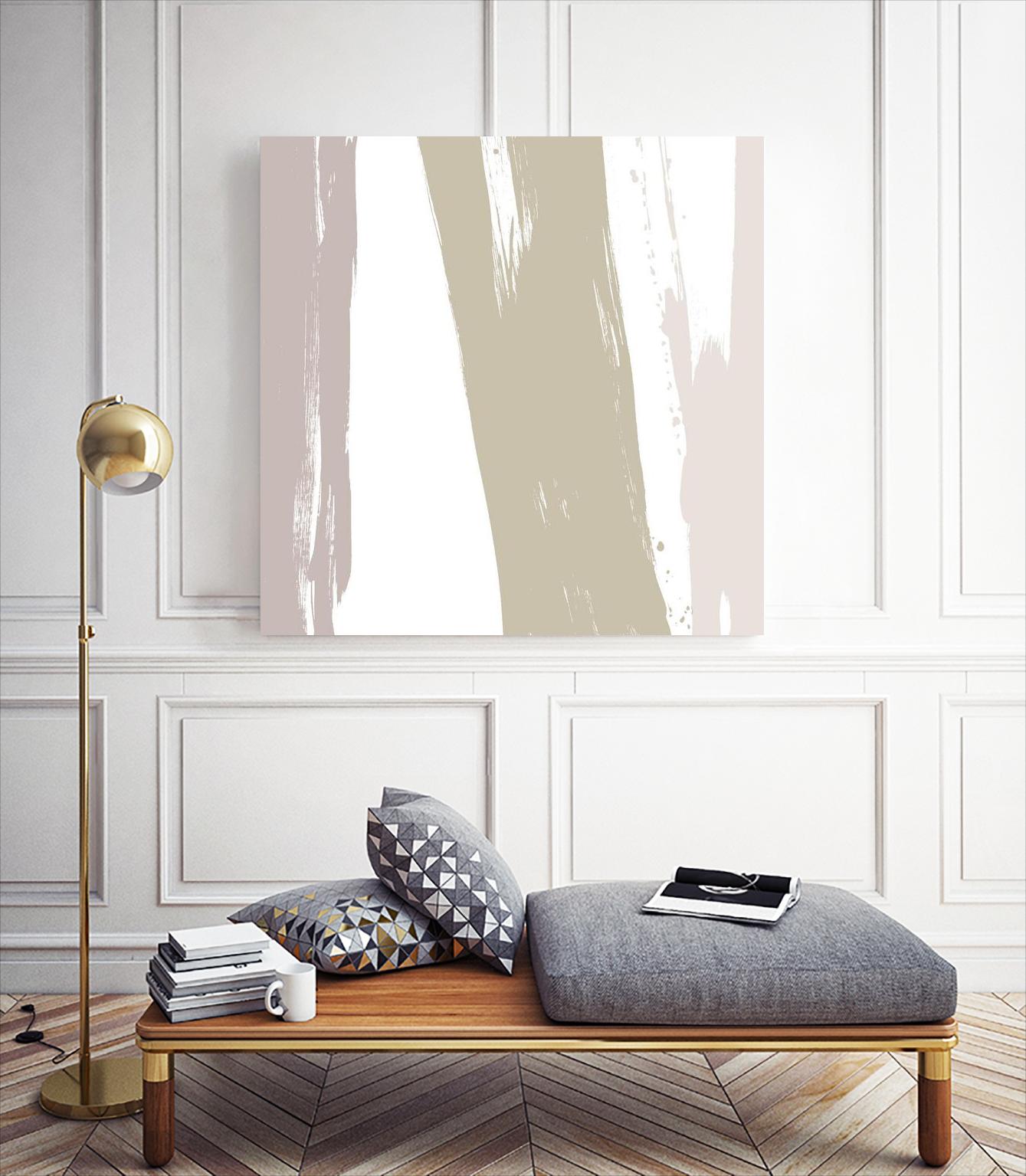 Gray Strokes I by Megan Morris on GIANT ART - abstract