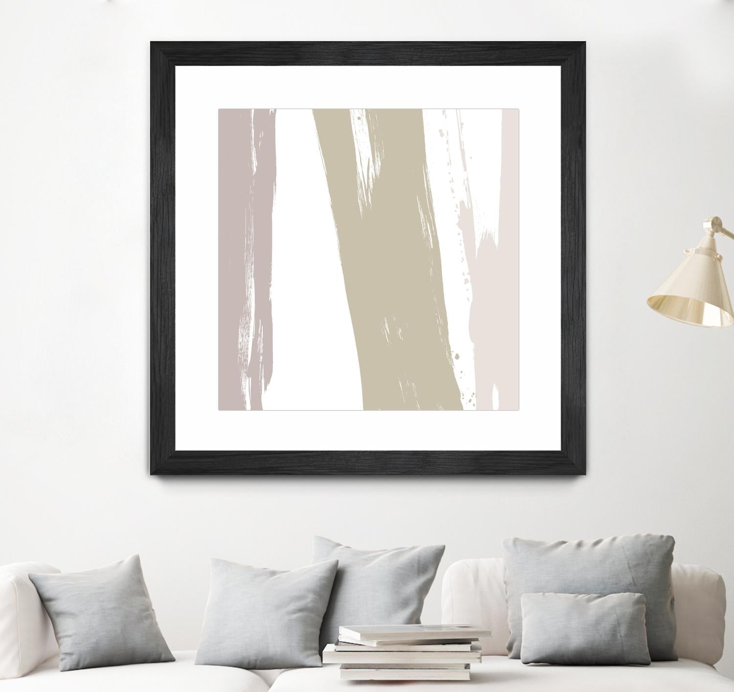 Gray Strokes I by Megan Morris on GIANT ART - abstract