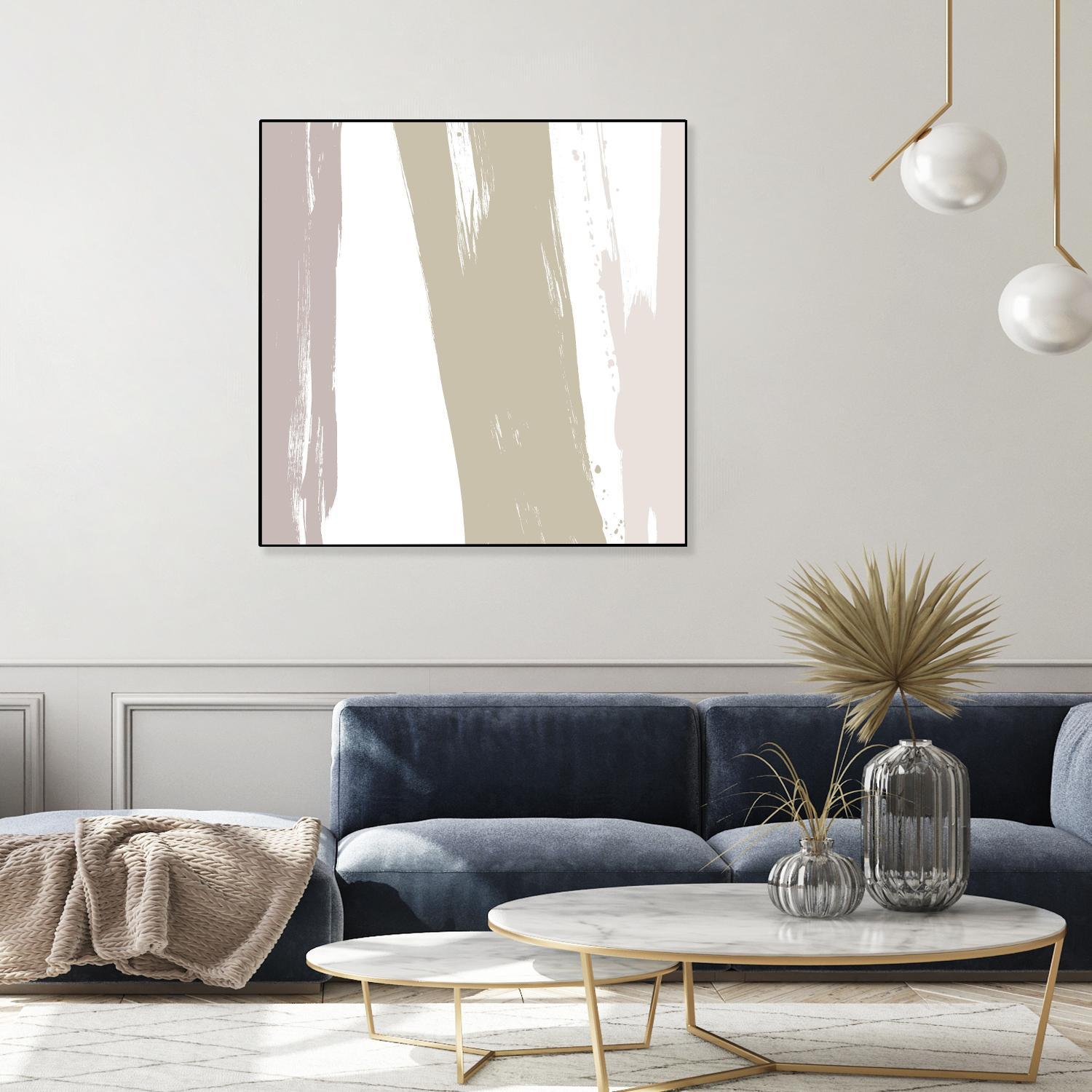 Gray Strokes I by Megan Morris on GIANT ART - abstract