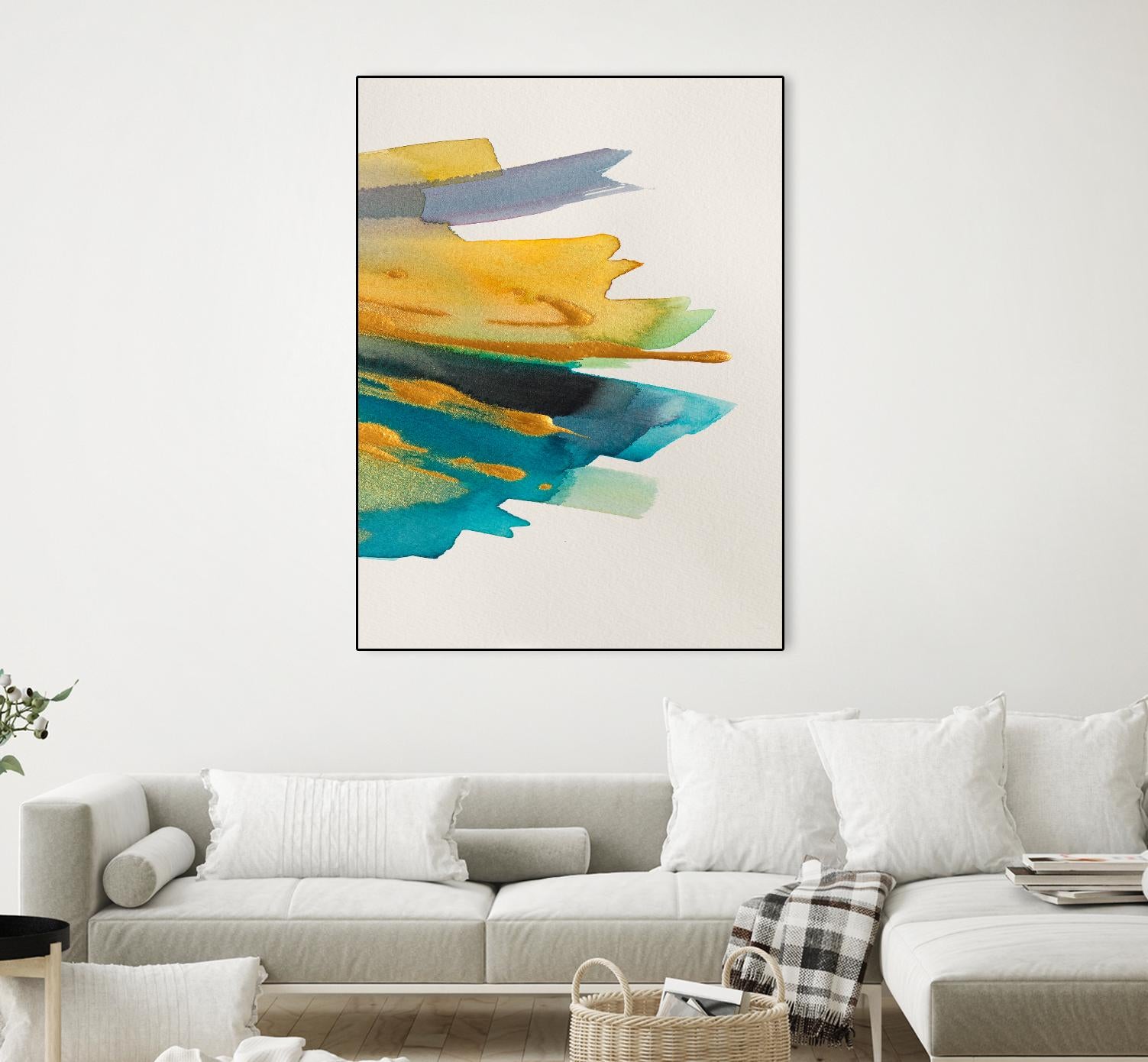 Amber Gold Vertical II by Lanie Loreth on GIANT ART - gold abstract