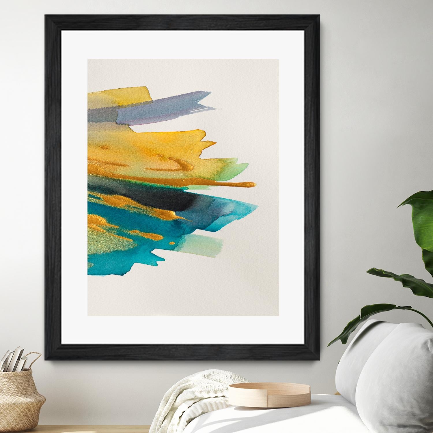 Amber Gold Vertical II by Lanie Loreth on GIANT ART - gold abstract