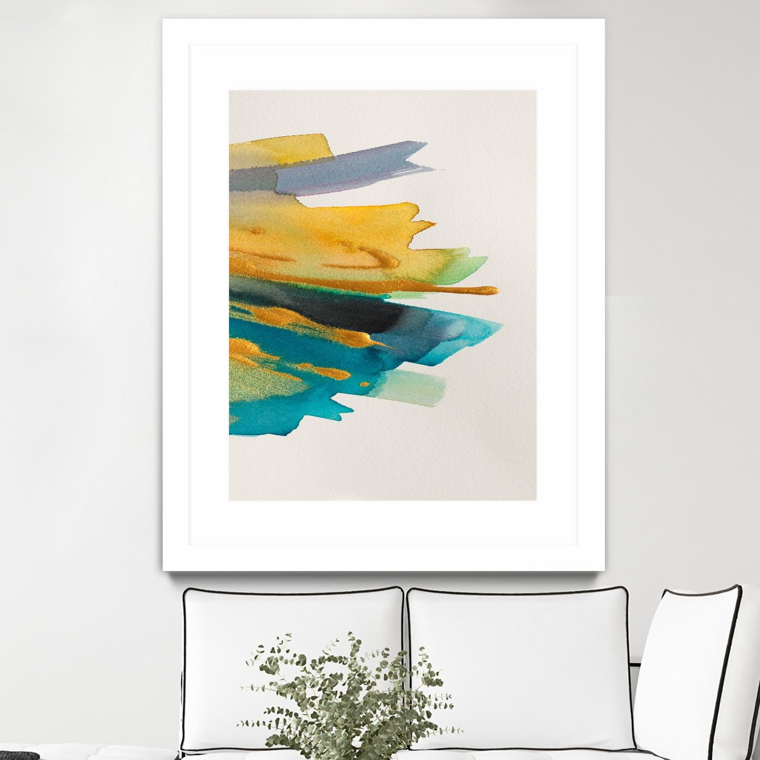 Amber Gold Vertical II by Lanie Loreth on GIANT ART - gold abstract