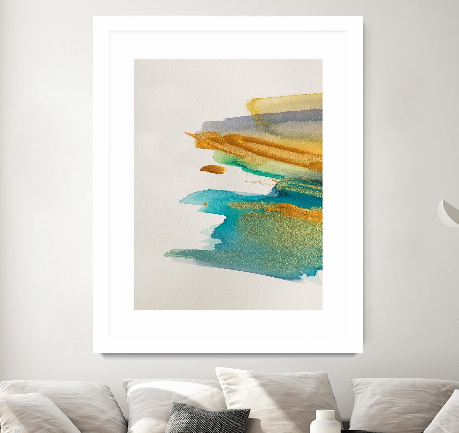 Amber Gold Vertical I by Lanie Loreth on GIANT ART - gold abstract