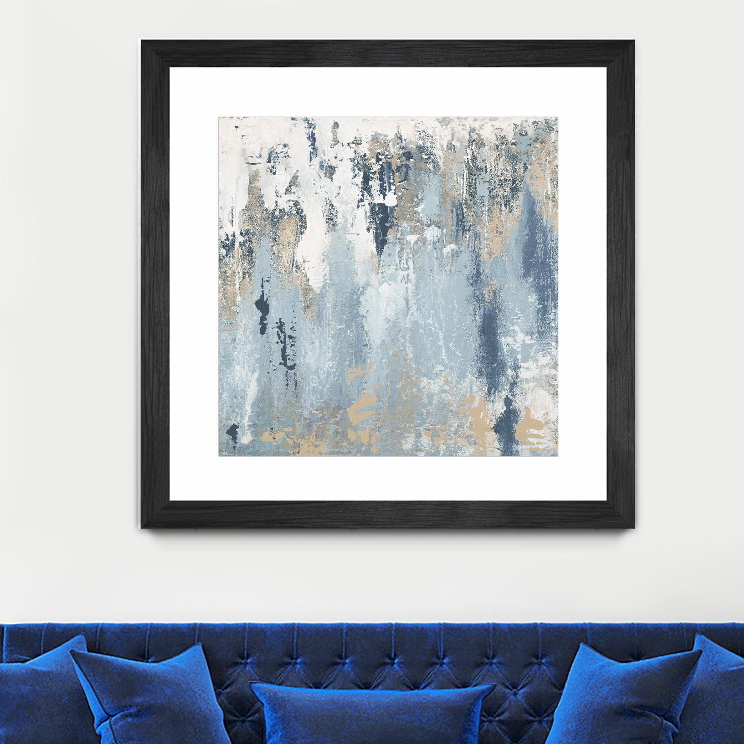 Blue Illusion Square III by Patricia Pinto on GIANT ART - abstract