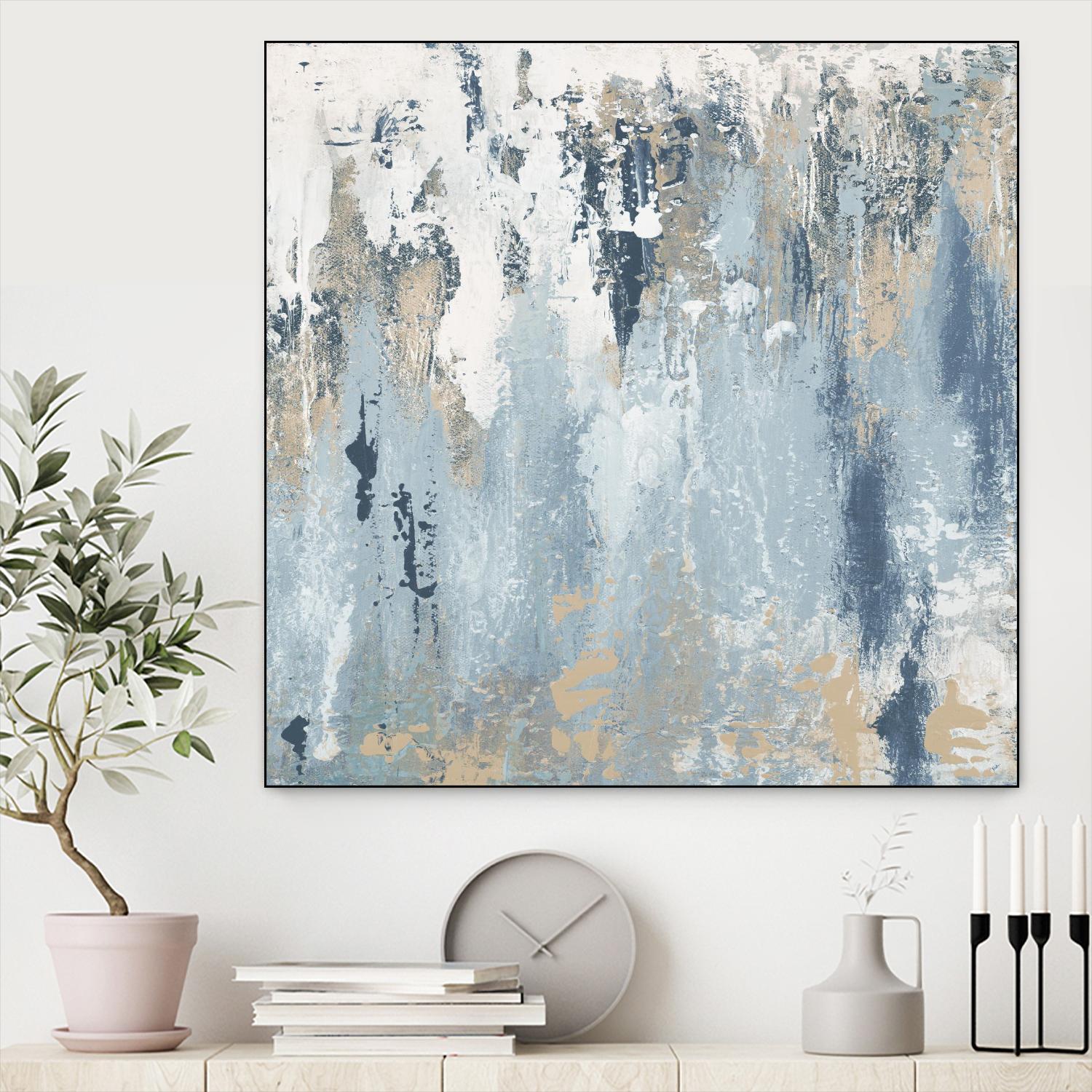 Blue Illusion Square III by Patricia Pinto on GIANT ART - abstract