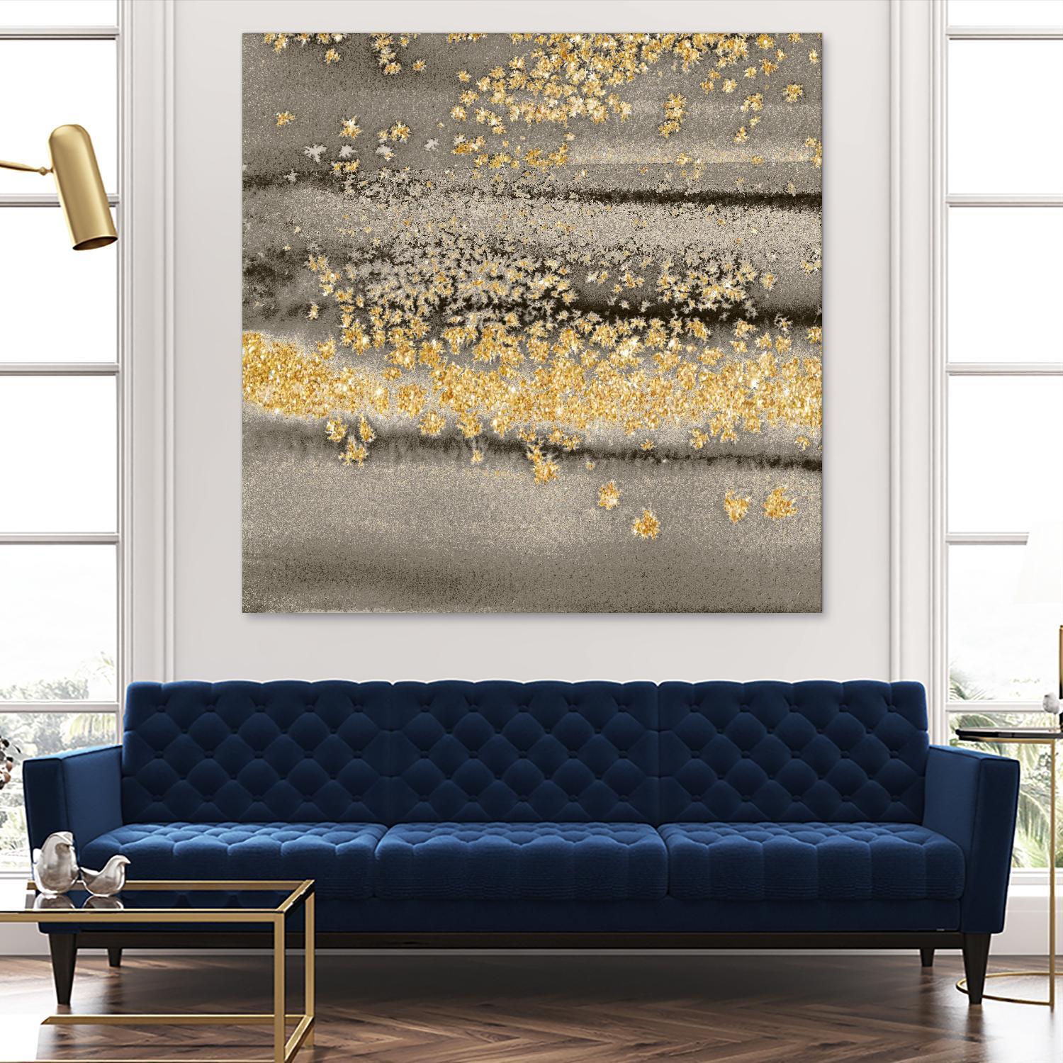 Gold Winds Square III by Lanie Loreth on GIANT ART - abstract