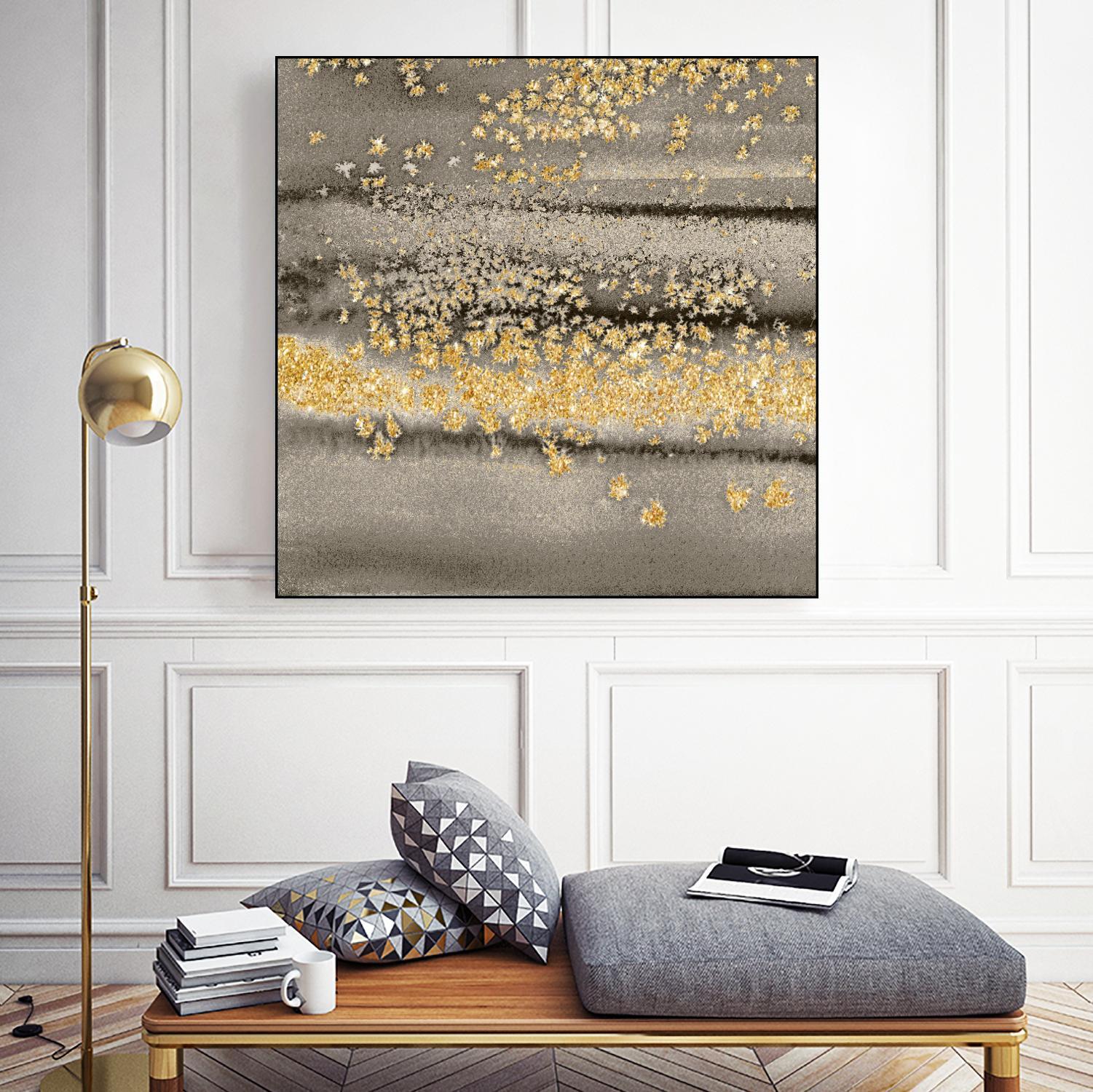 Gold Winds Square III by Lanie Loreth on GIANT ART - abstract