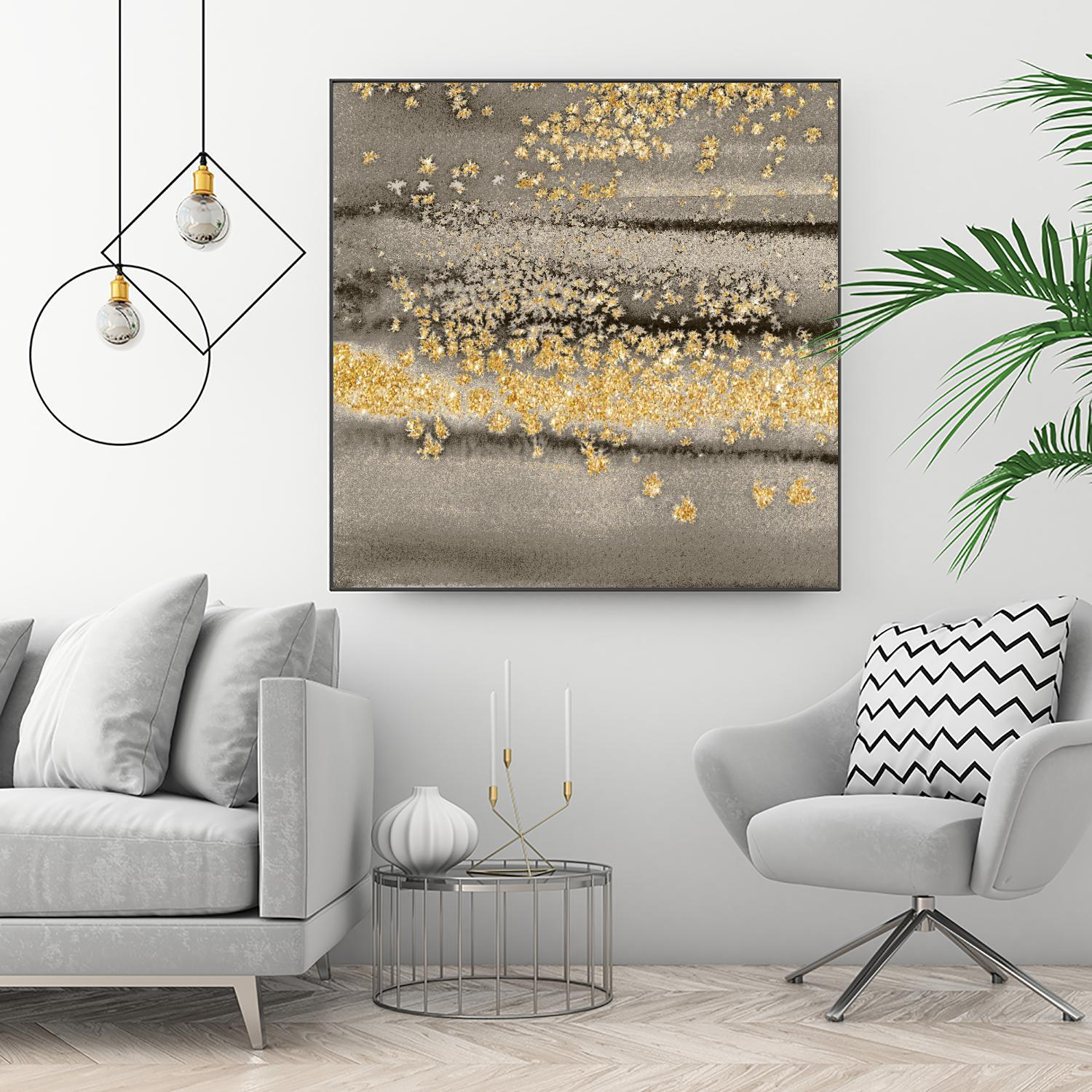 Gold Winds Square III by Lanie Loreth on GIANT ART - abstract