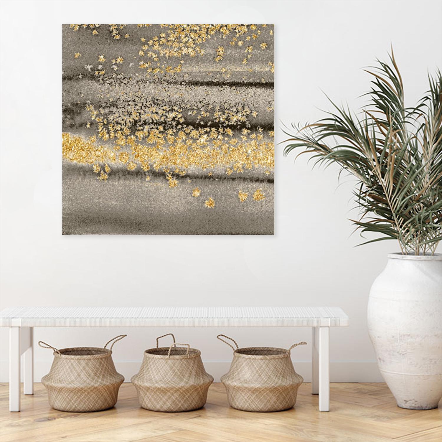 Gold Winds Square III by Lanie Loreth on GIANT ART - abstract