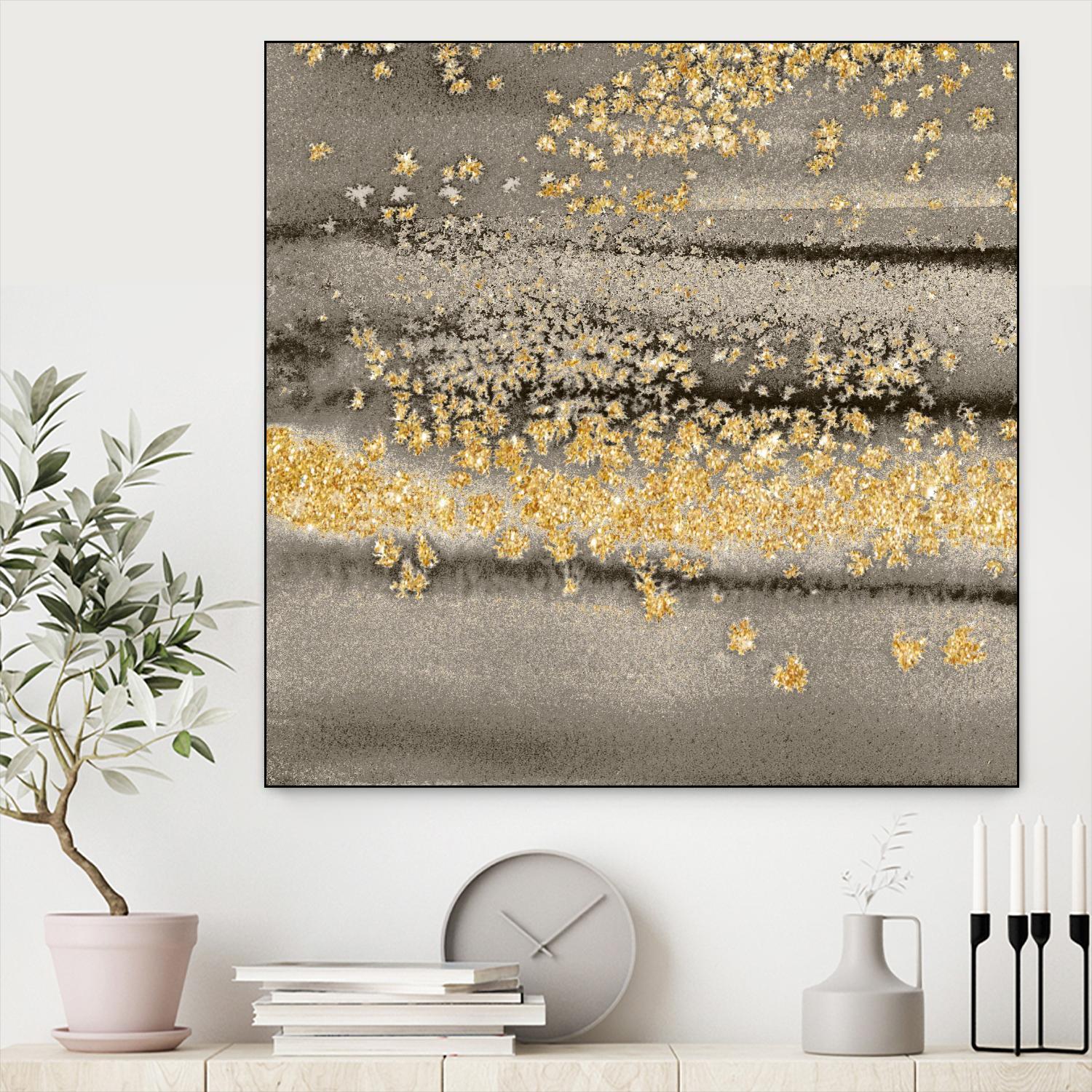Gold Winds Square III by Lanie Loreth on GIANT ART - abstract