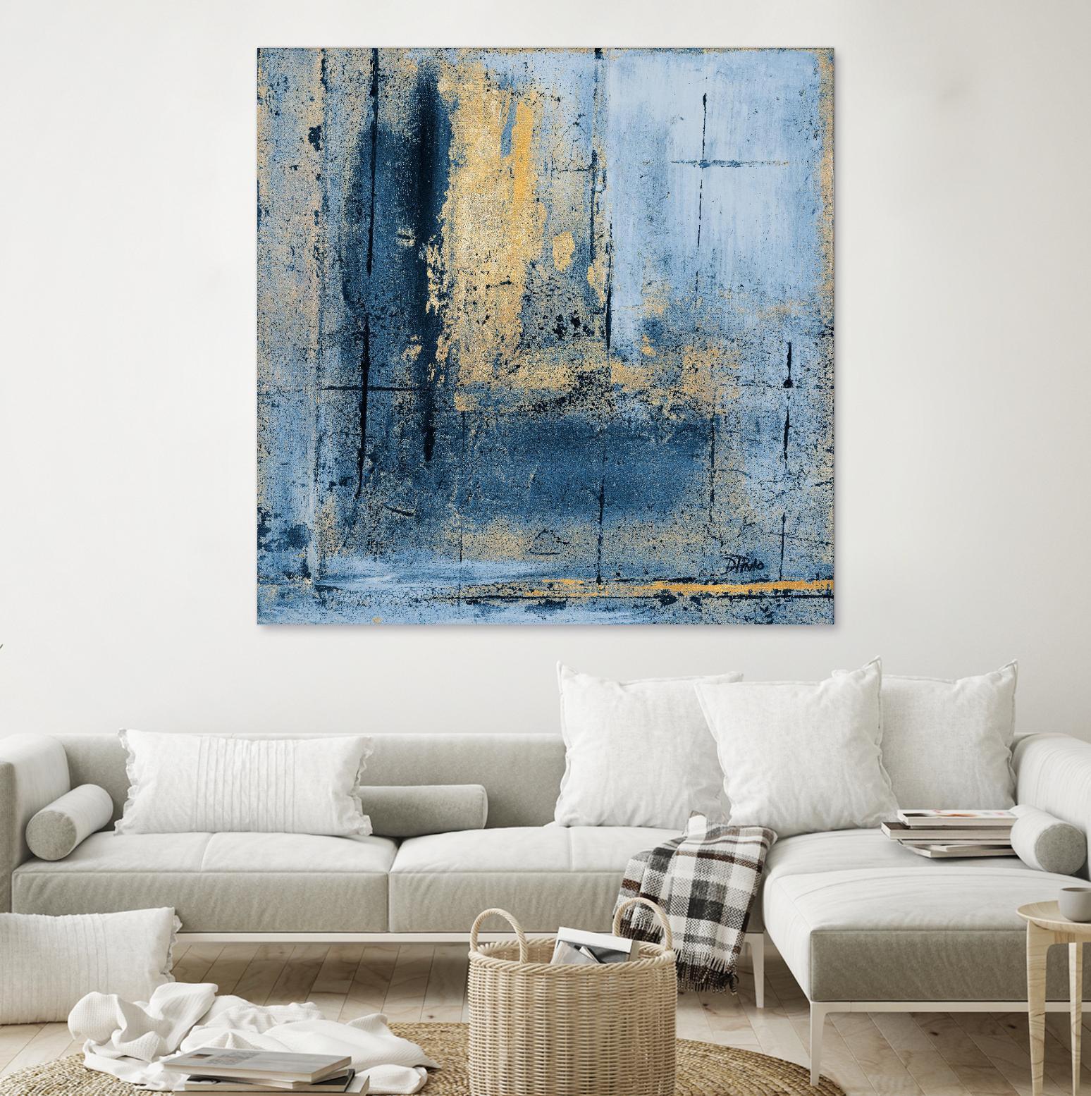 Golden Blues I by Patricia Pinto on GIANT ART - abstract