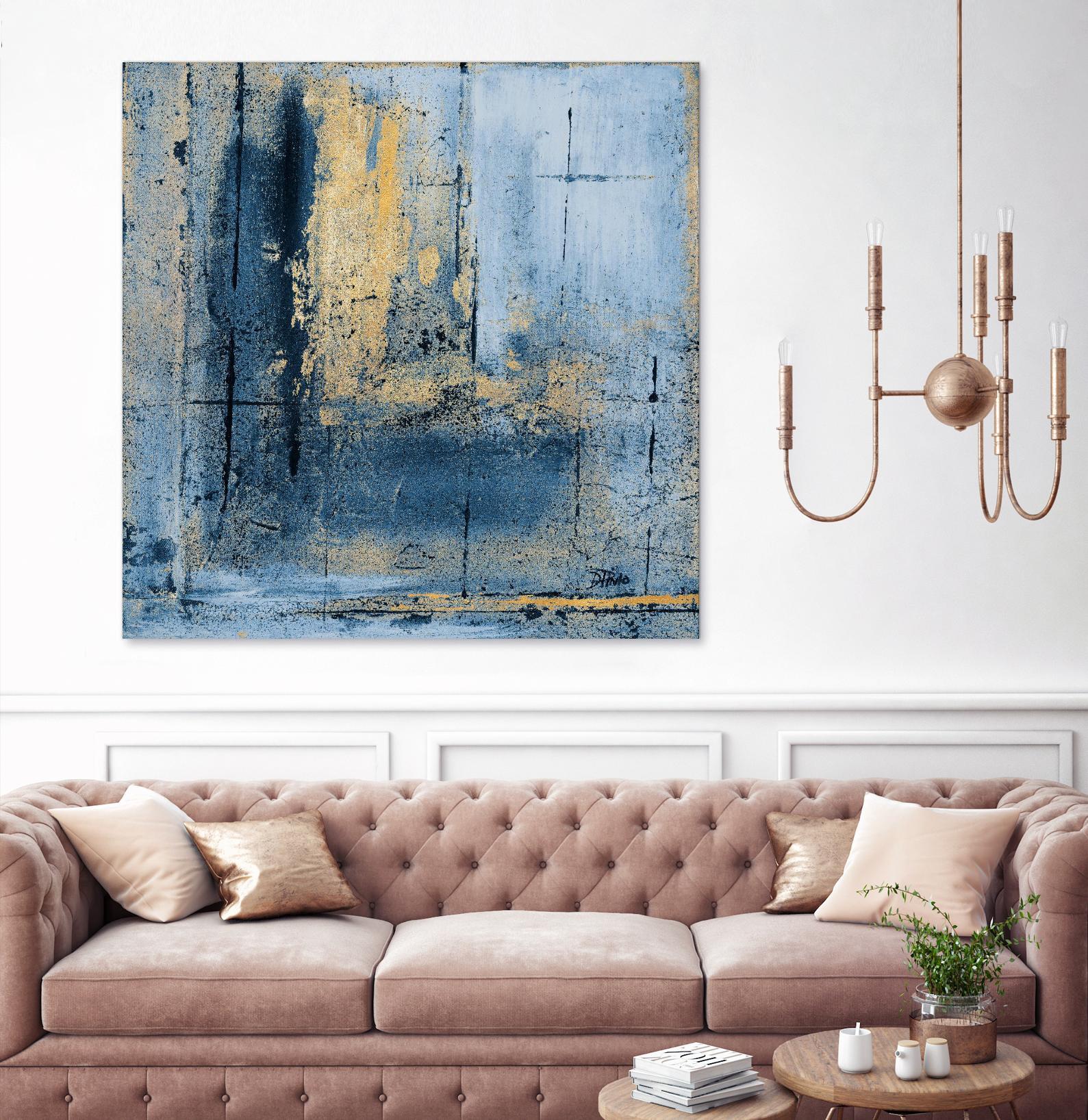 Golden Blues I by Patricia Pinto on GIANT ART - abstract