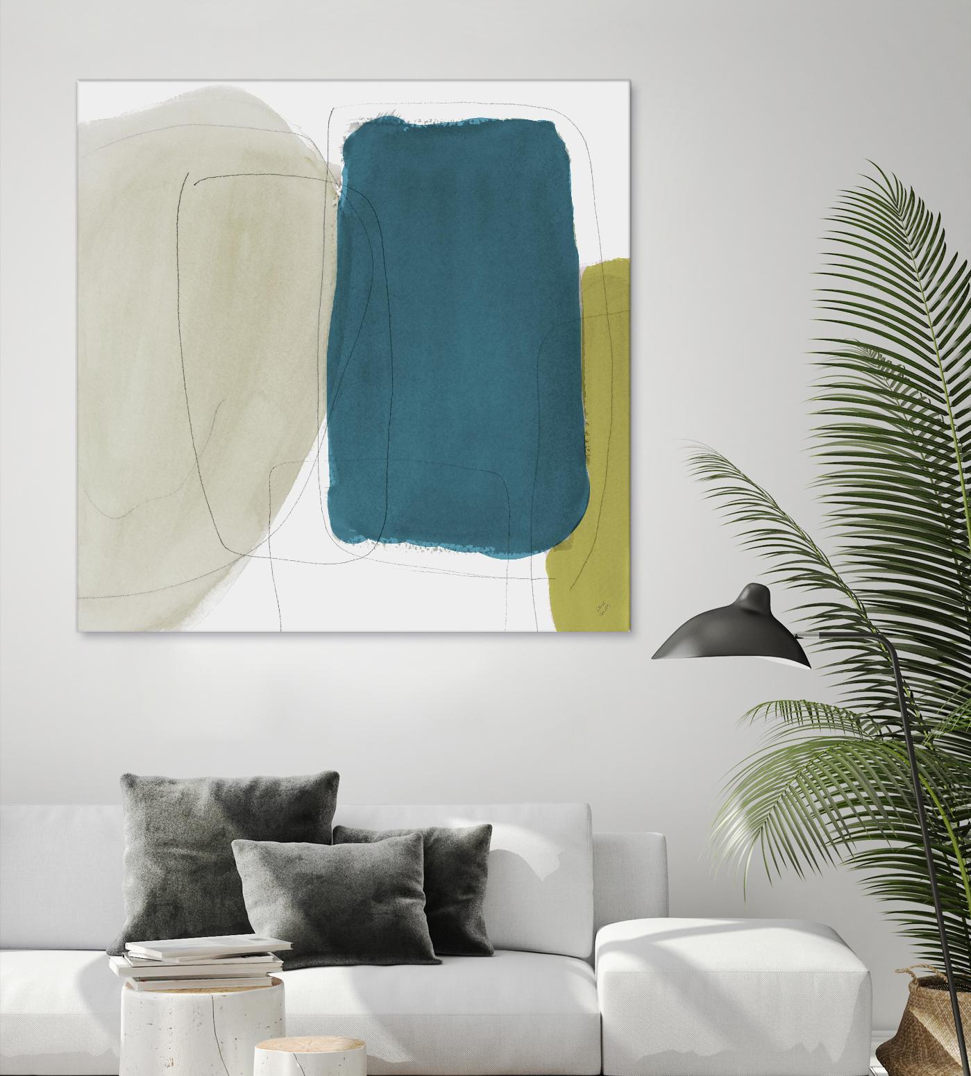 Beige And Navy Abstract by Lanie Loreth on GIANT ART - abstract
