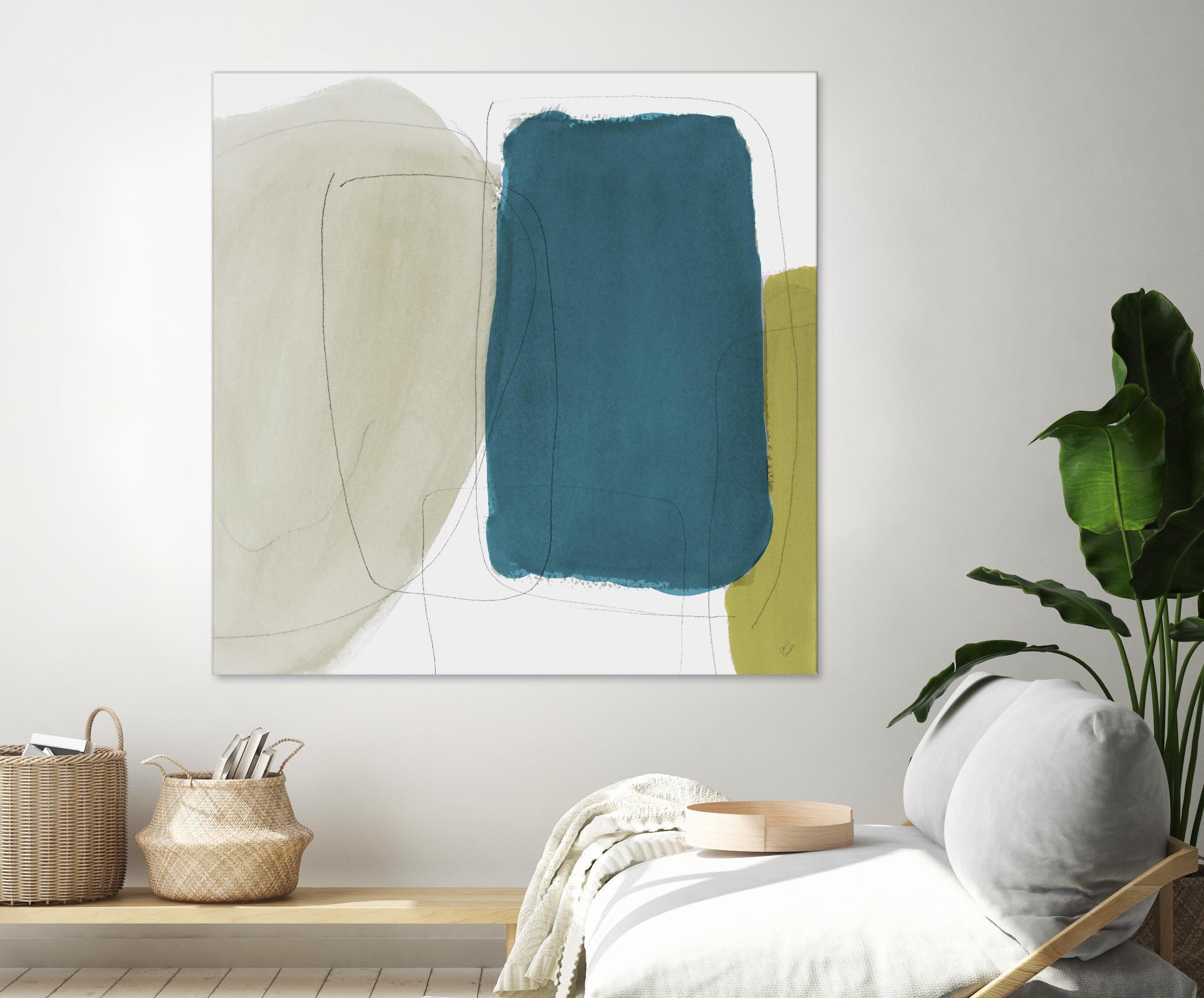 Beige And Navy Abstract by Lanie Loreth on GIANT ART - abstract
