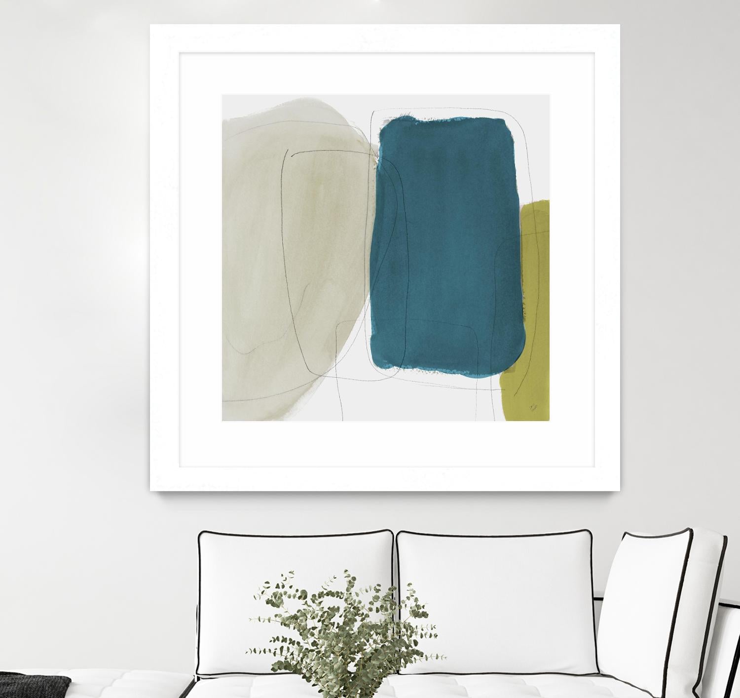 Beige And Navy Abstract by Lanie Loreth on GIANT ART - abstract
