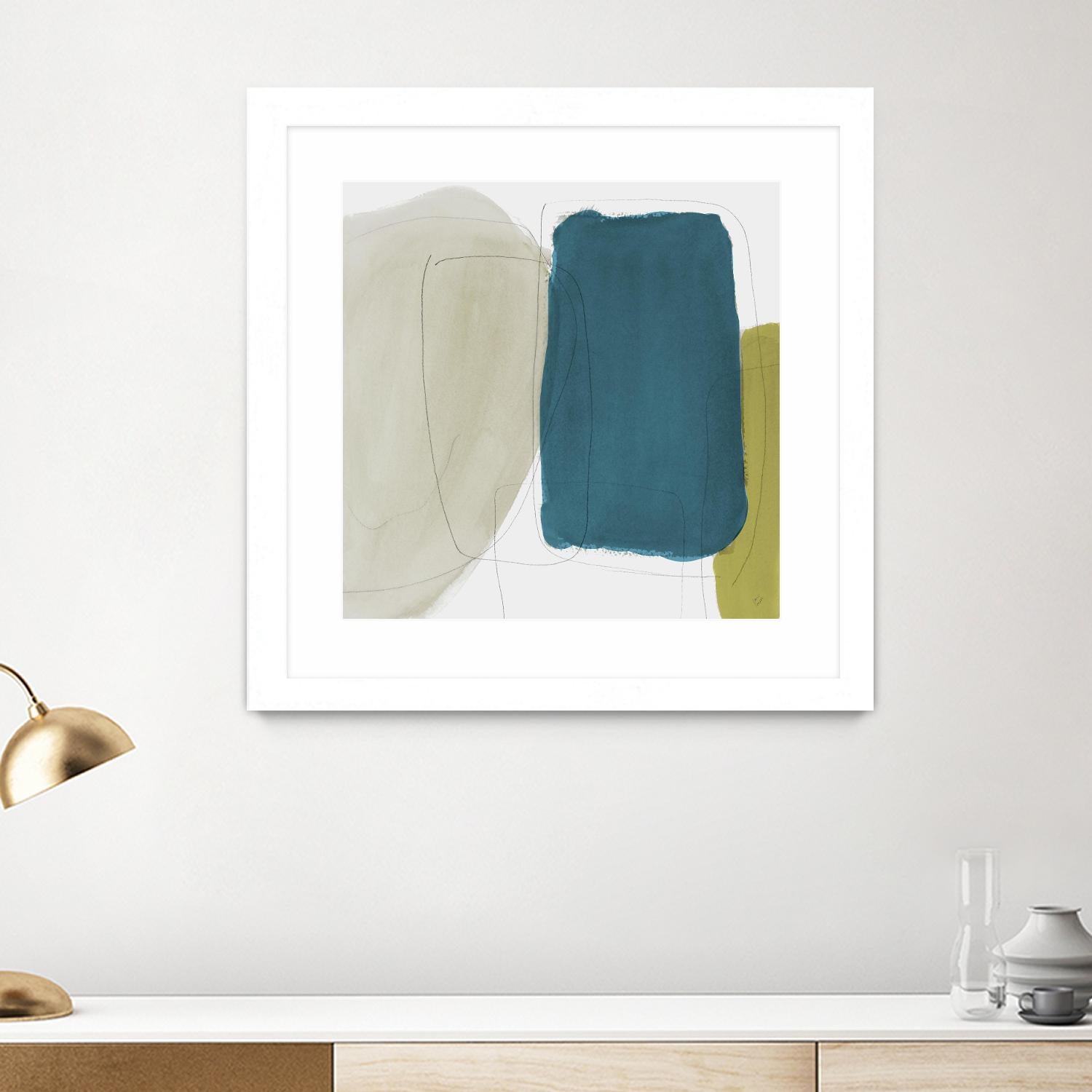 Beige And Navy Abstract by Lanie Loreth on GIANT ART - abstract